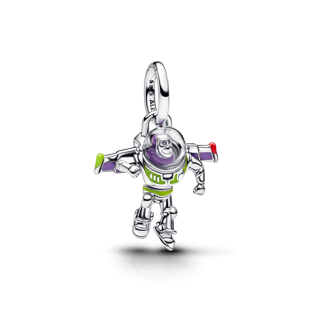 PANDORA Disney Pixar Buzz Lightyear Dangle Charm Enamel Charms Bracelet Charm Jewelry Gift