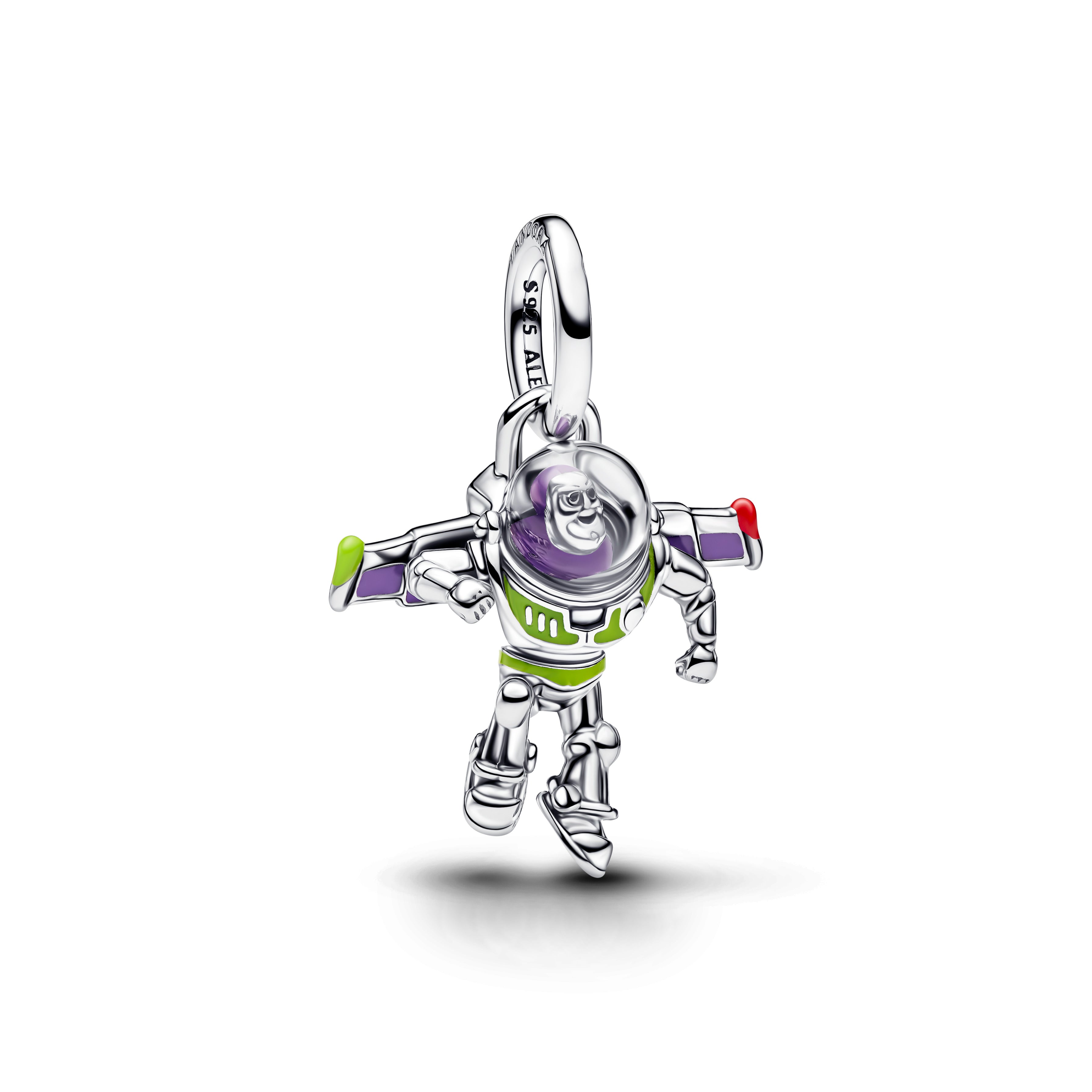 PANDORA Disney Pixar Buzz Lightyear Dangle Charm Enamel Charms Bracelet Charm Jewelry Gift