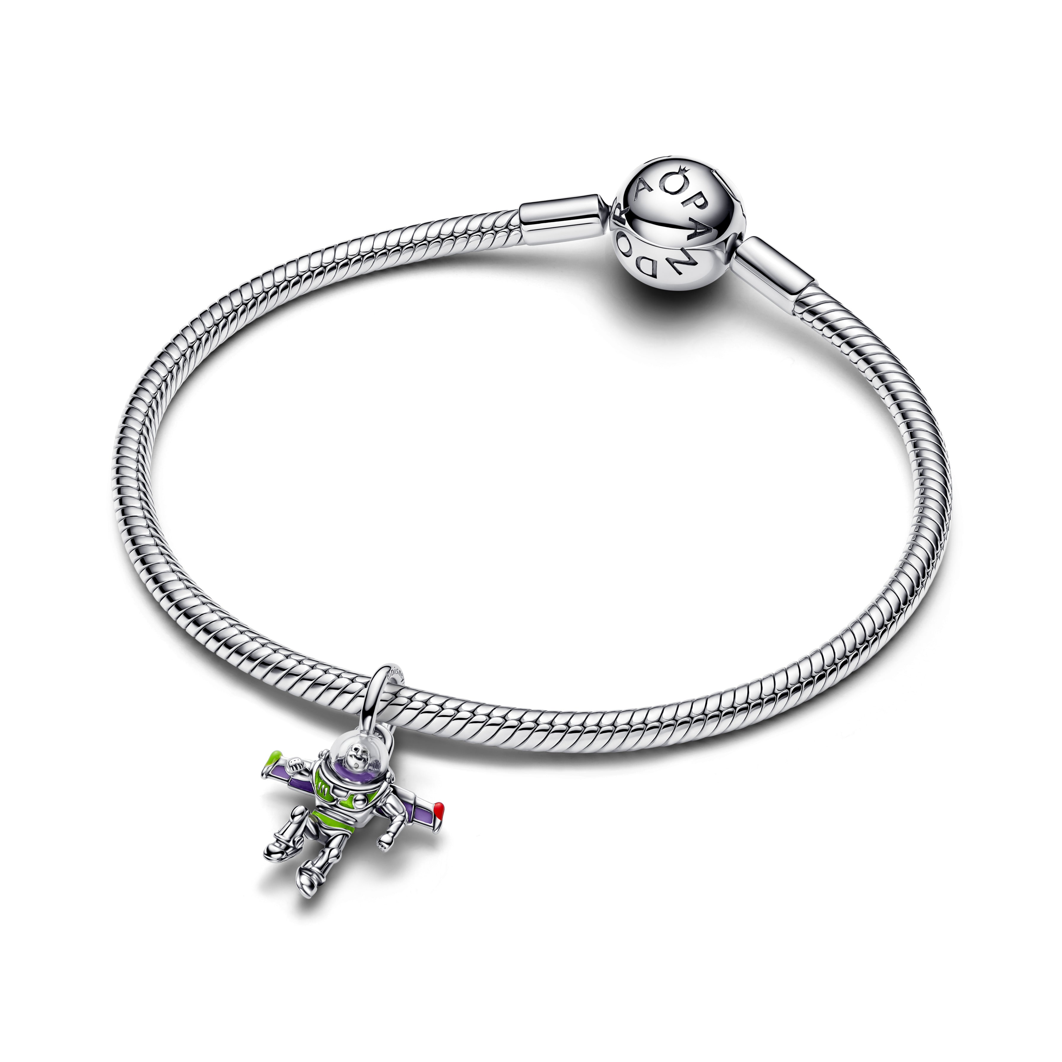PANDORA Disney Pixar Buzz Lightyear Dangle Charm Enamel Charms Bracelet Charm Jewelry Gift