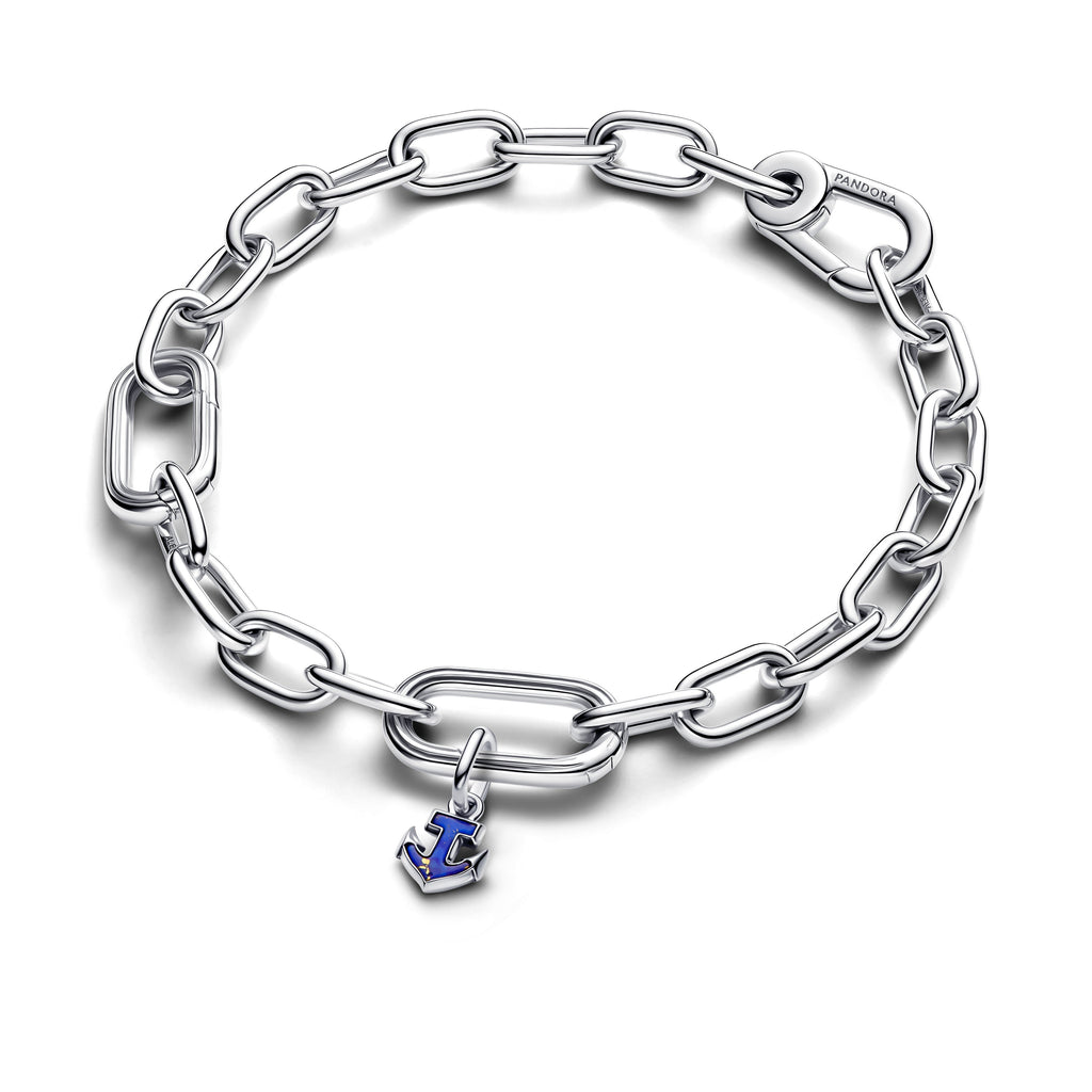 PANDORA Blue Anchor Mini Dangle Charm Imitation Lapis Lazuli Charms Bracelet Charm Jewelry Gift
