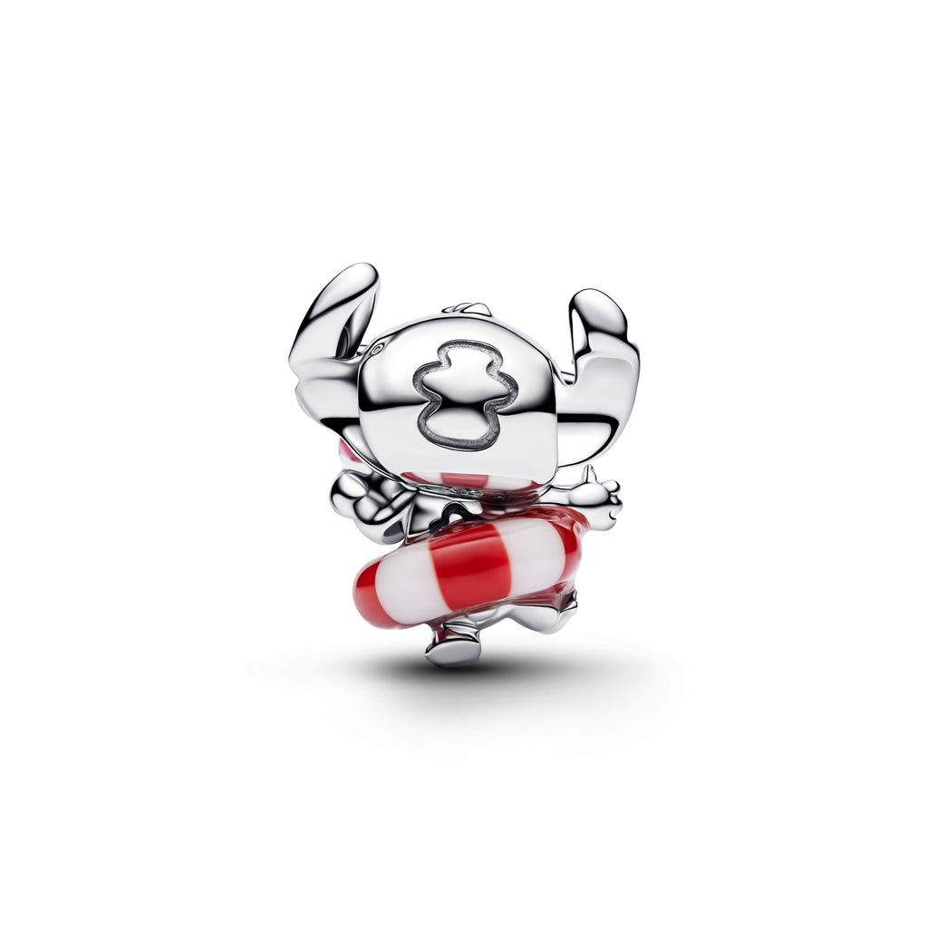 PANDORA Disney Stitch Summer Fun Charm Enamel Silver Animals And Pets Charms Bracelet Charm Jewelry Gift