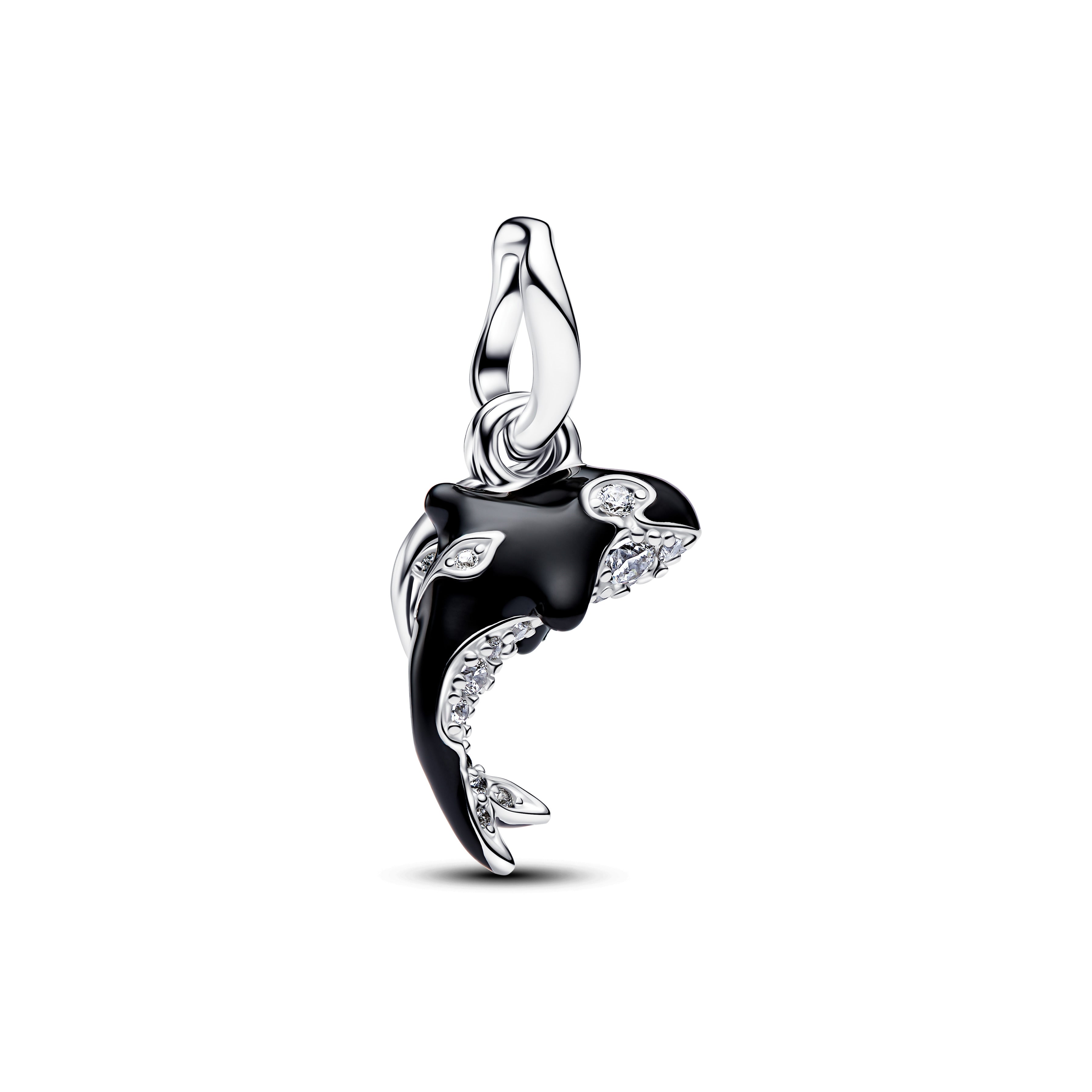 PANDORA Orca Dangle Charm Cubic Zirconia Black Animals Charms Bracelet Charm Jewelry Gift