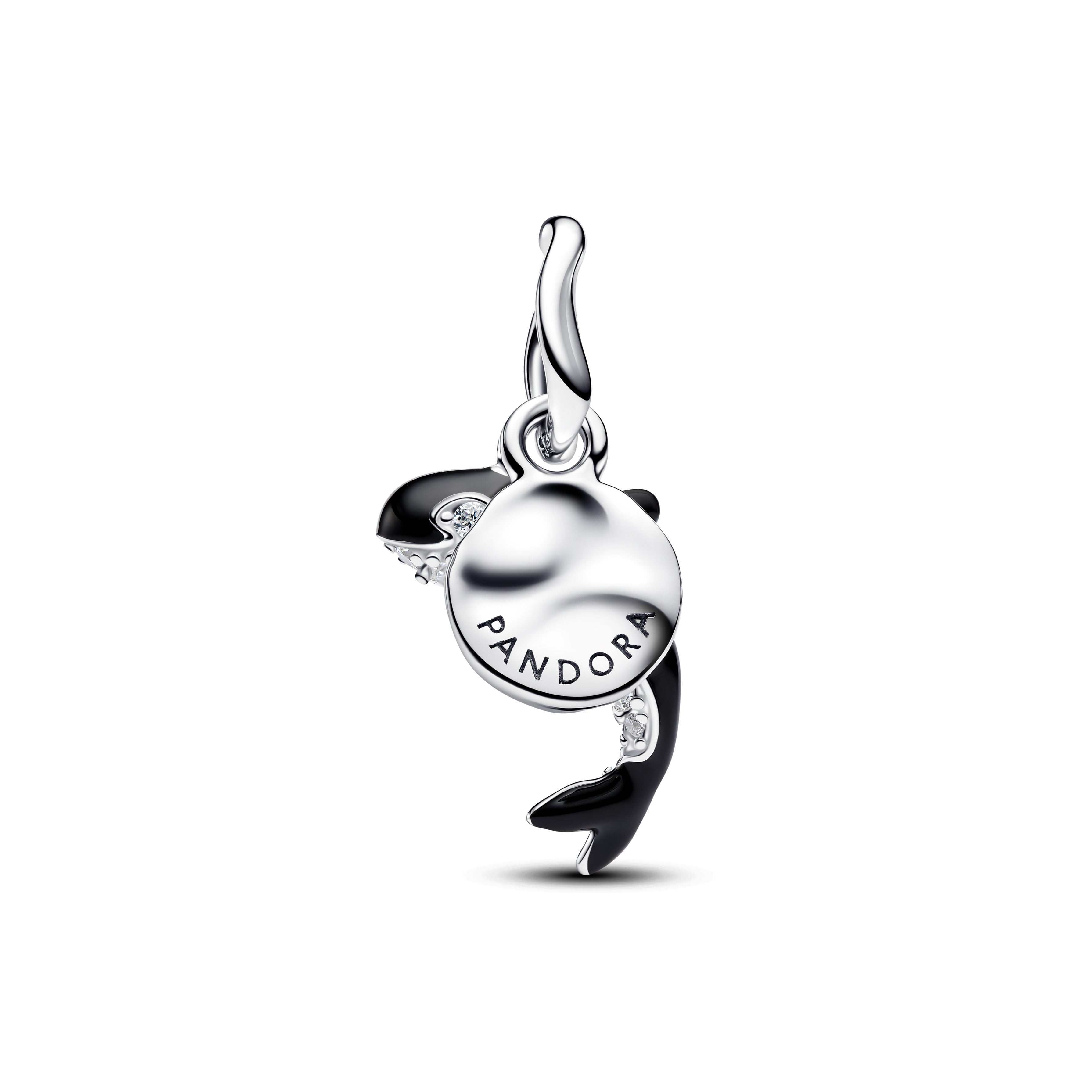 PANDORA Orca Dangle Charm Cubic Zirconia Black Animals Charms Bracelet Charm Jewelry Gift