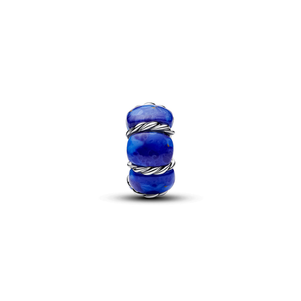 PANDORA Maritime Buoy Charm Imitation Lapis Lazuli Blue Summer Charms Bracelet Charm Jewelry Gift