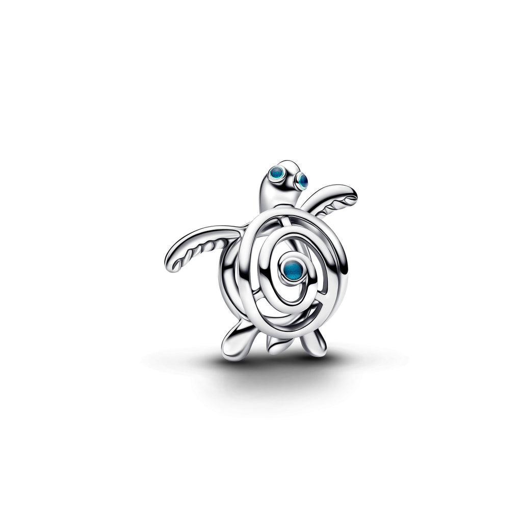 PANDORA Openwork Sea Turtle Charm Enamel Silver Animals Charms Bracelet Charm Jewelry Gift