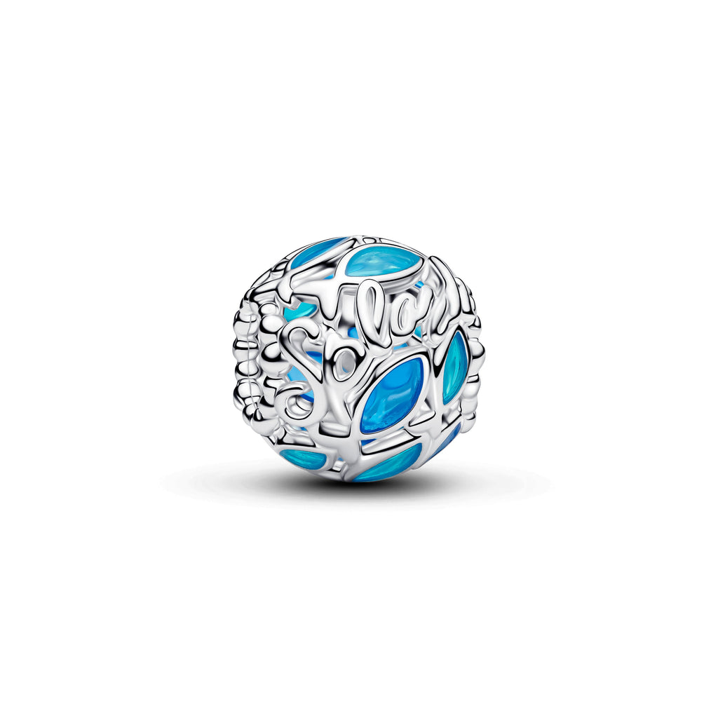 PANDORA Openwork Swimming Fish Charm Enamel Blue Animals Charms Bracelet Charm Jewelry Gift