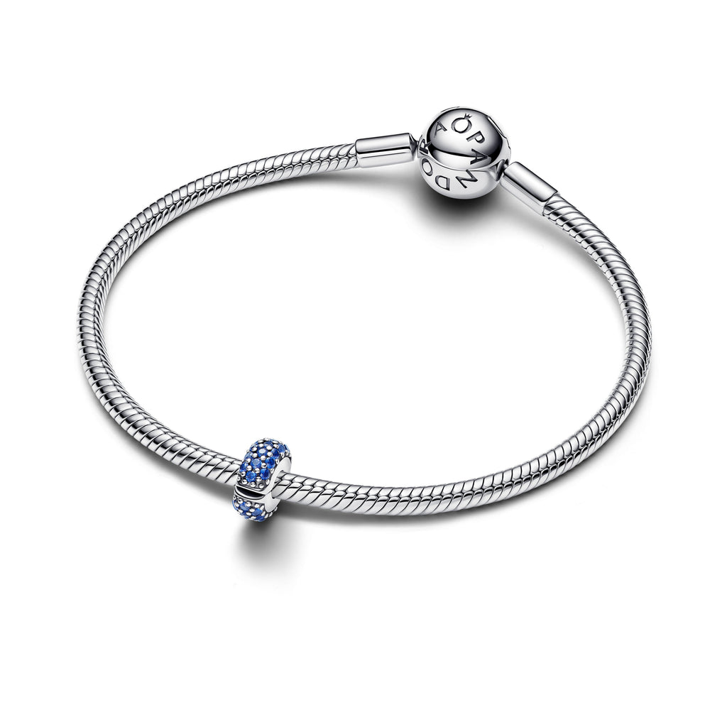 PANDORA Royal Blue Stone Clip Charm Man Made Crystal Summer Charms Bracelet Charm Jewelry Gift