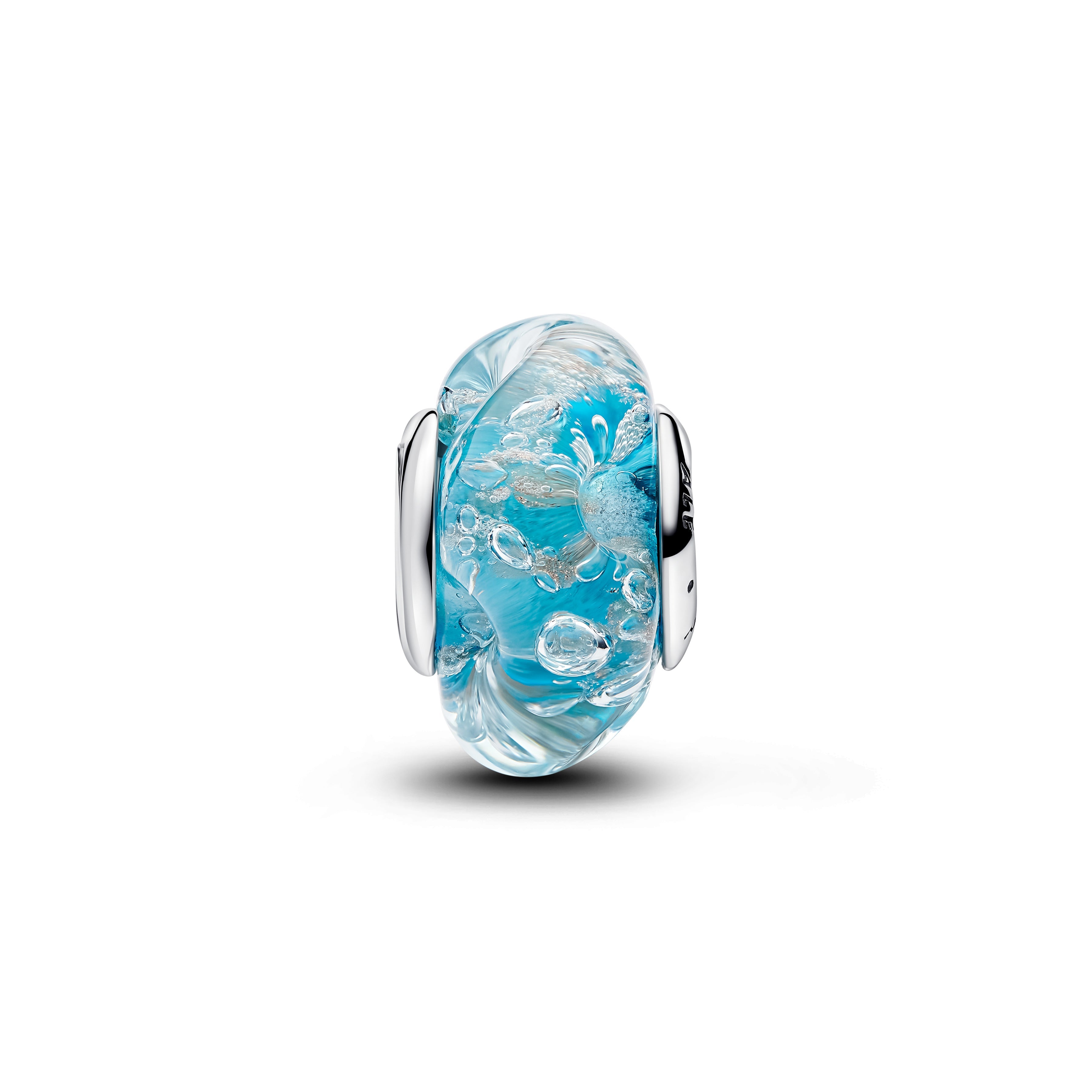PANDORA Turquoise Murano Glass And Glitter Charm Blue Summer Charms Bracelet Charm Jewelry Gift