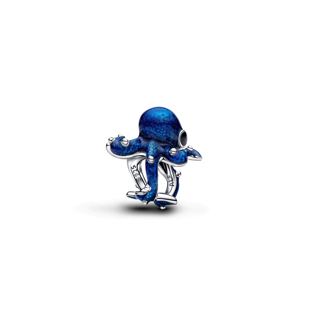 PANDORA Blue Octopus Charm Enamel Animals Charms Bracelet Charm Jewelry Gift