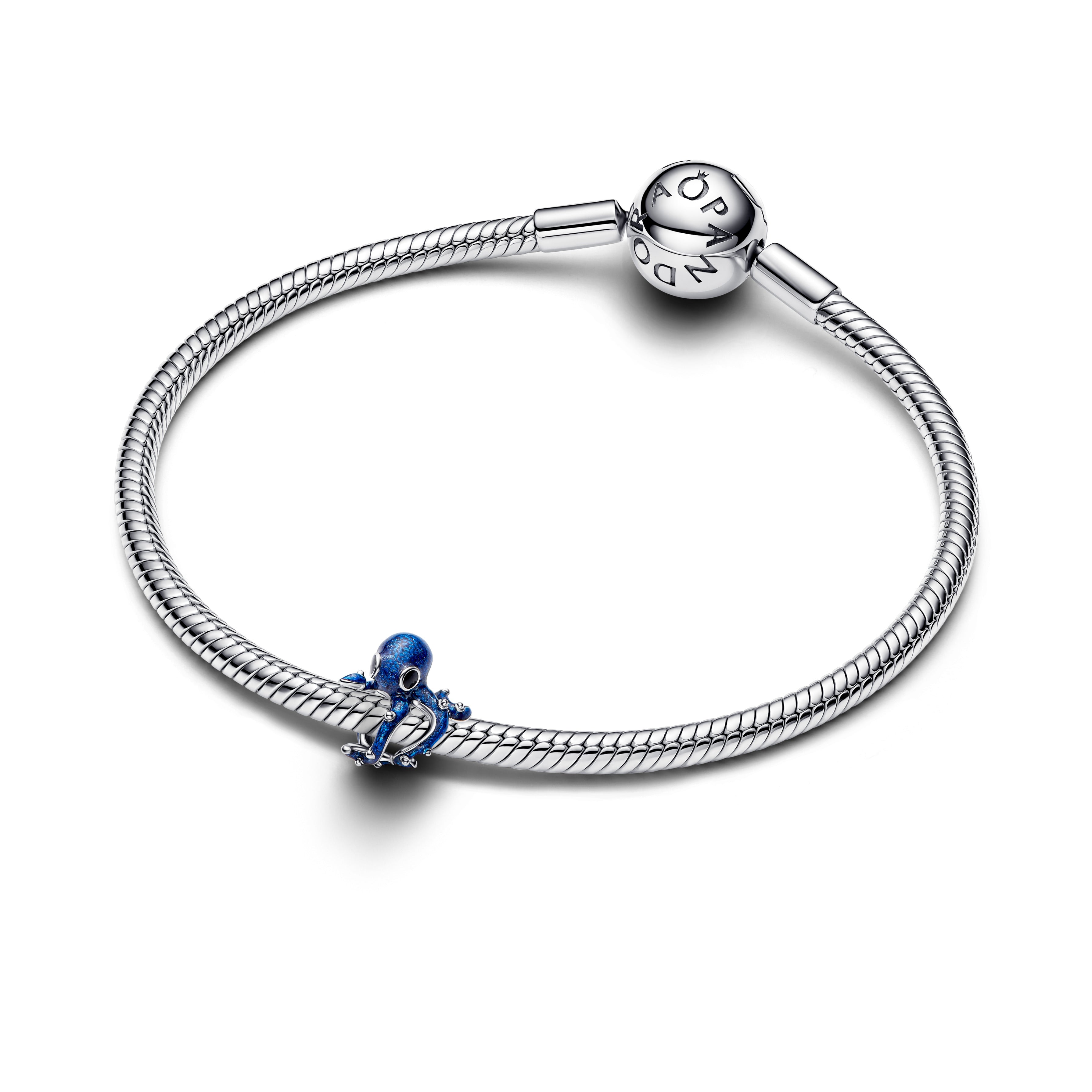 PANDORA Blue Octopus Charm Enamel Animals Charms Bracelet Charm Jewelry Gift