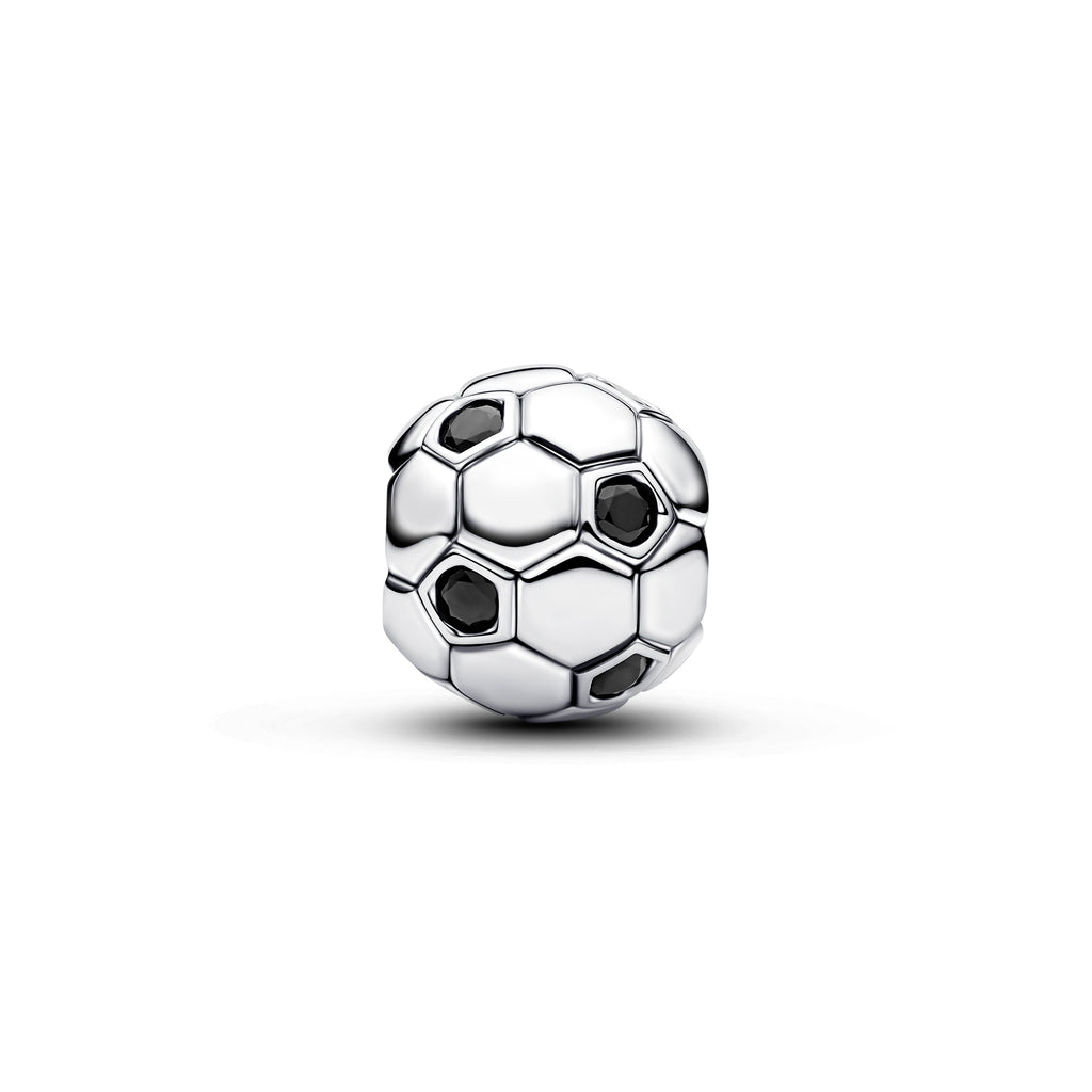 PANDORA Soccer Ball Charm Man Made Crystal Silver Sports Charms Bracelet Charm Jewelry Gift