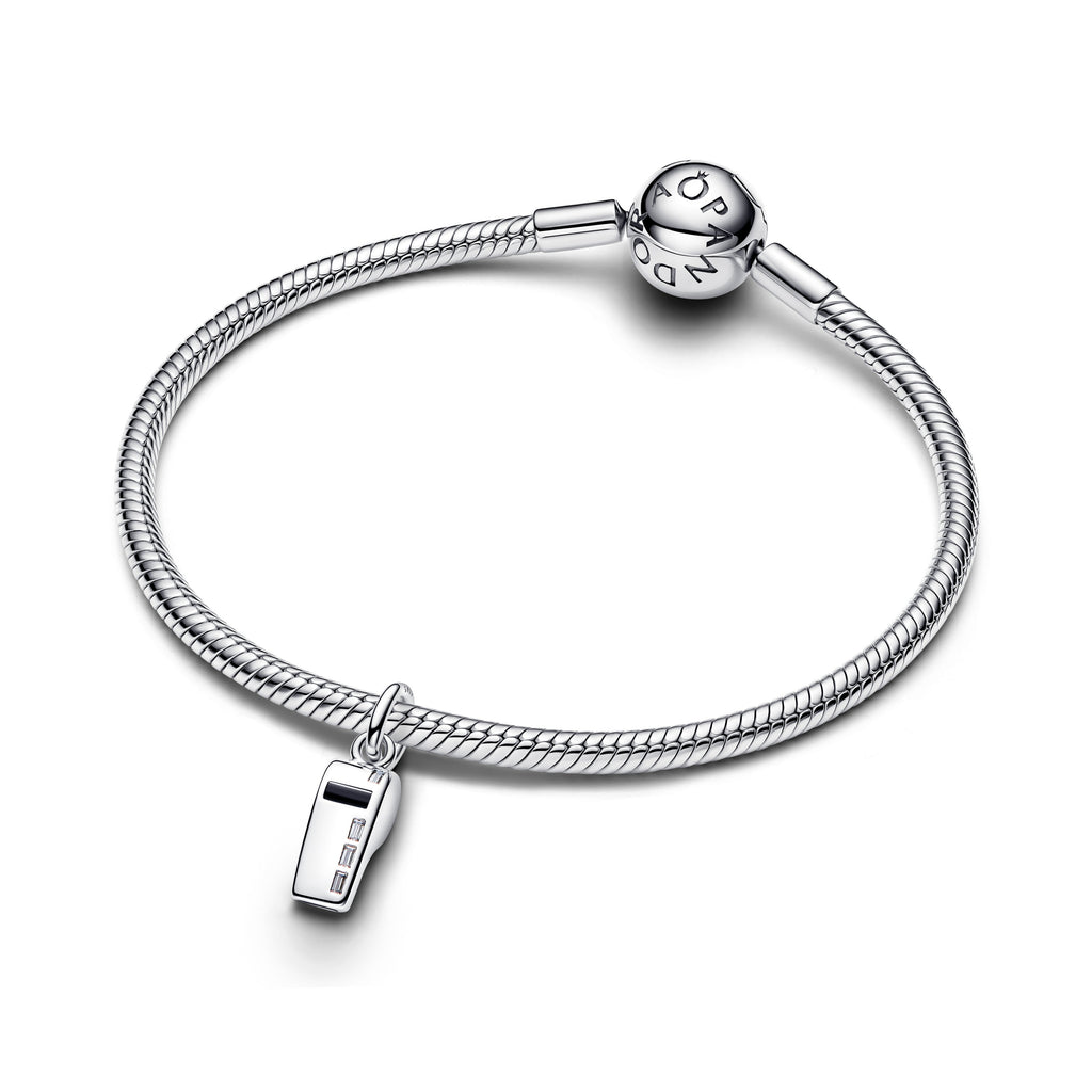 PANDORA Referee Whistle Dangle Charm Sterling Silver Sports Charms Bracelet Charm Jewelry Gift