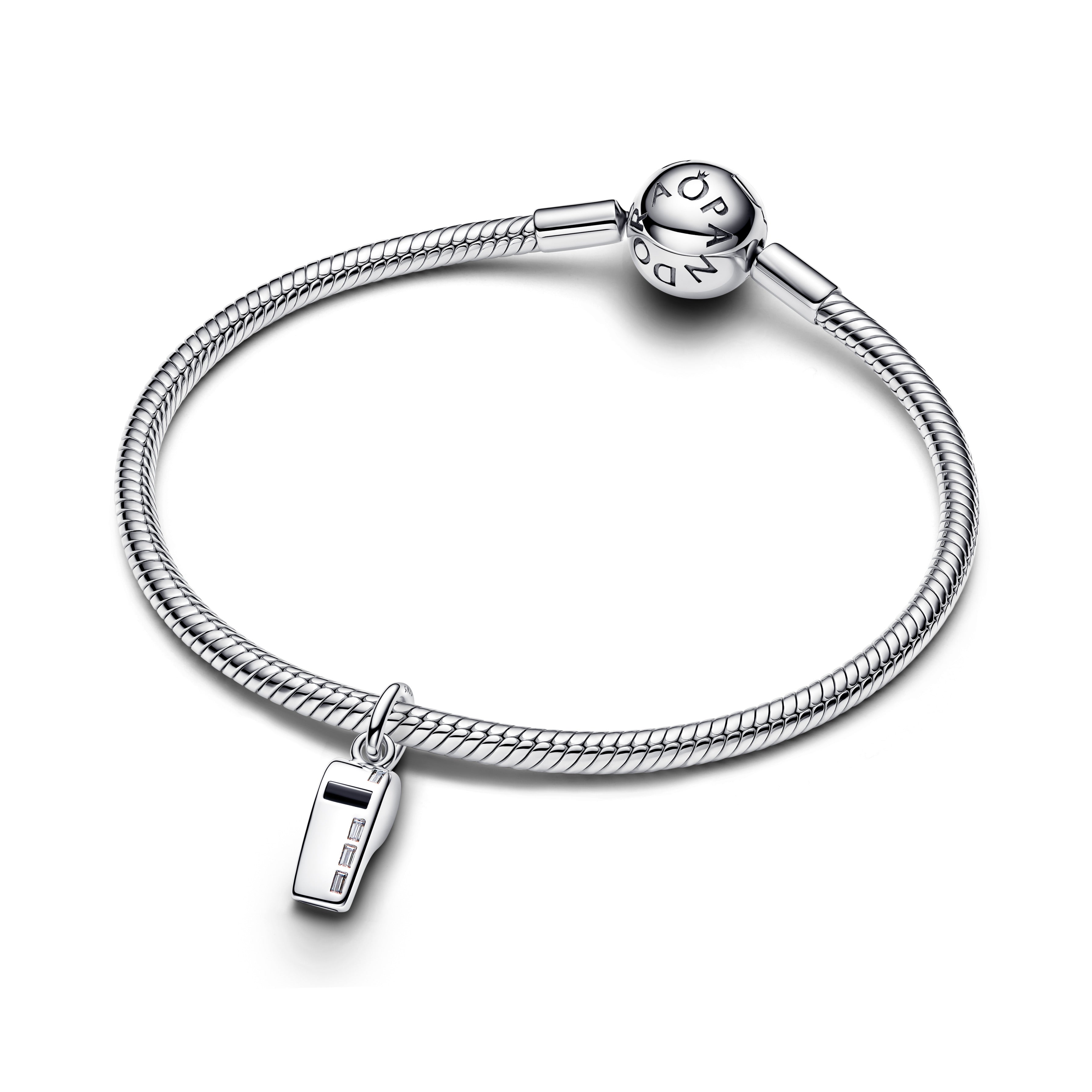 PANDORA Referee Whistle Dangle Charm Sterling Silver Sports Charms Bracelet Charm Jewelry Gift