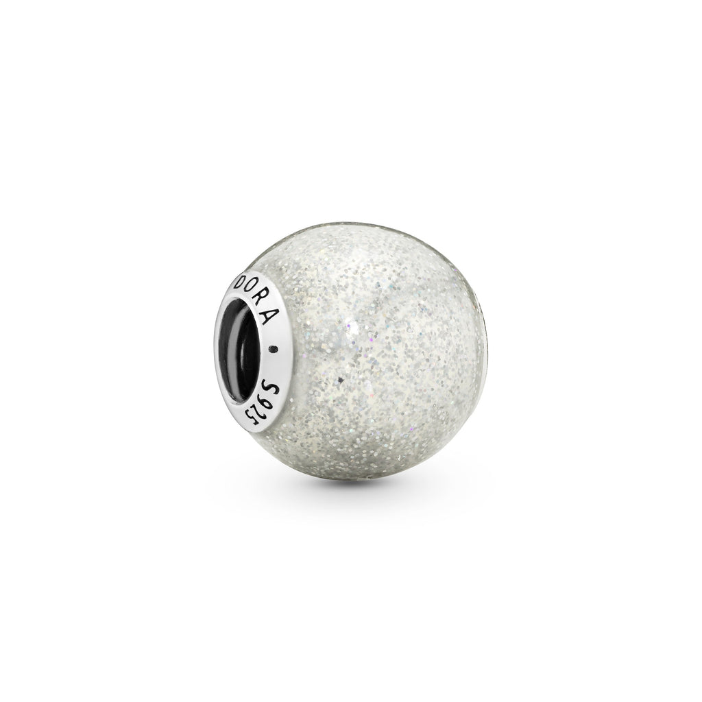 PANDORA Silvery Glitter Charm Enamel Charms Bracelet Charm Jewelry Gift