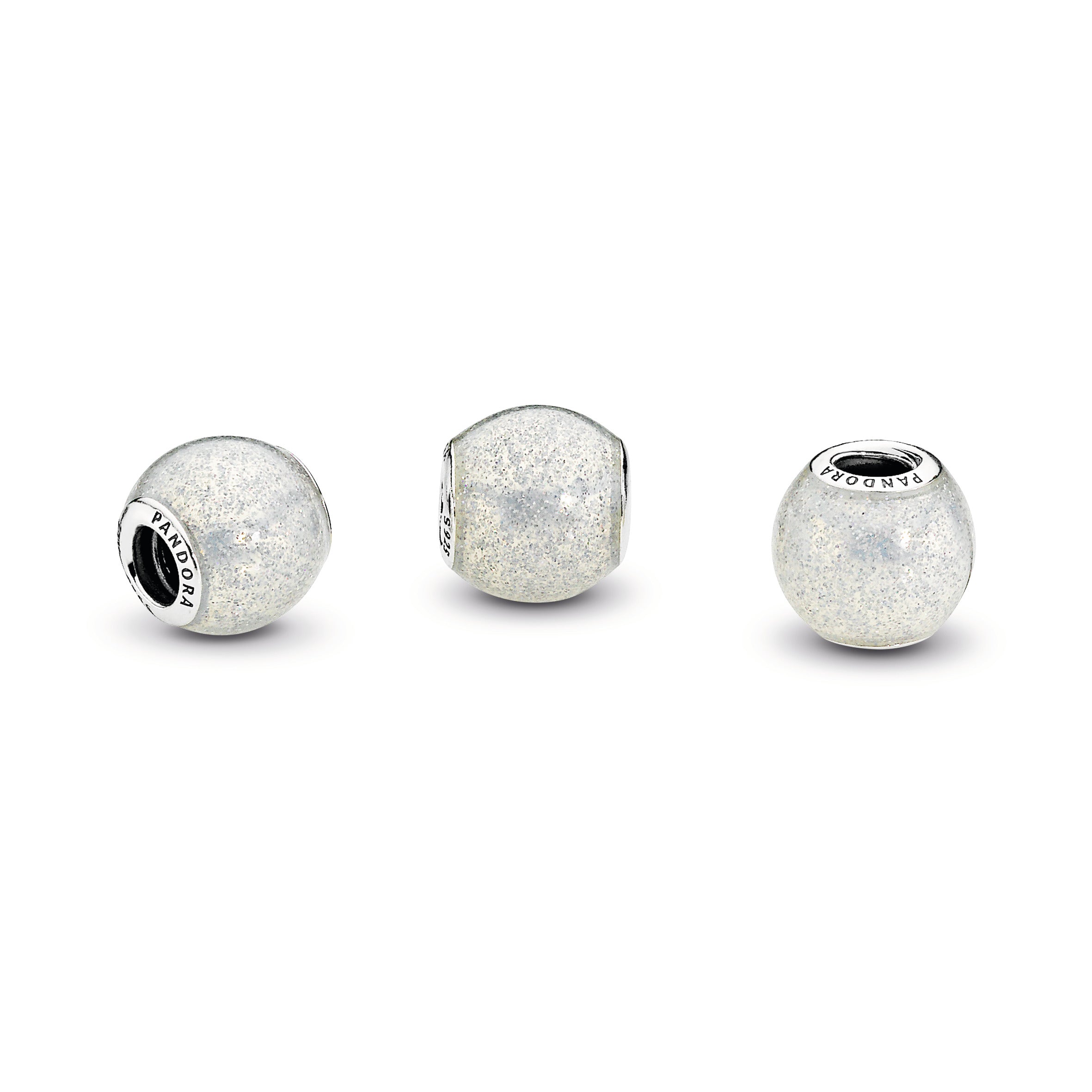 PANDORA Silvery Glitter Charm Enamel Charms Bracelet Charm Jewelry Gift