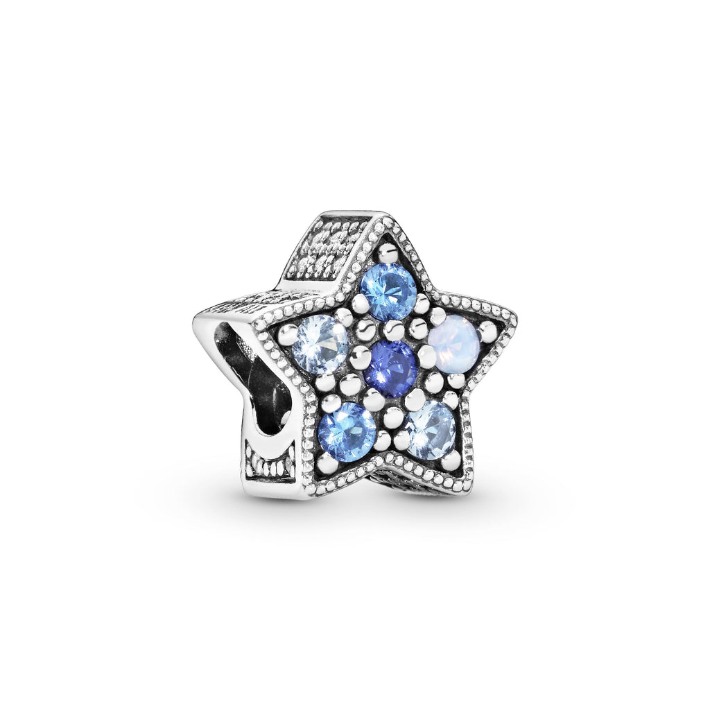 PANDORA Bright Blue Star Charm Nature Charms Bracelet Charm Jewelry Gift
