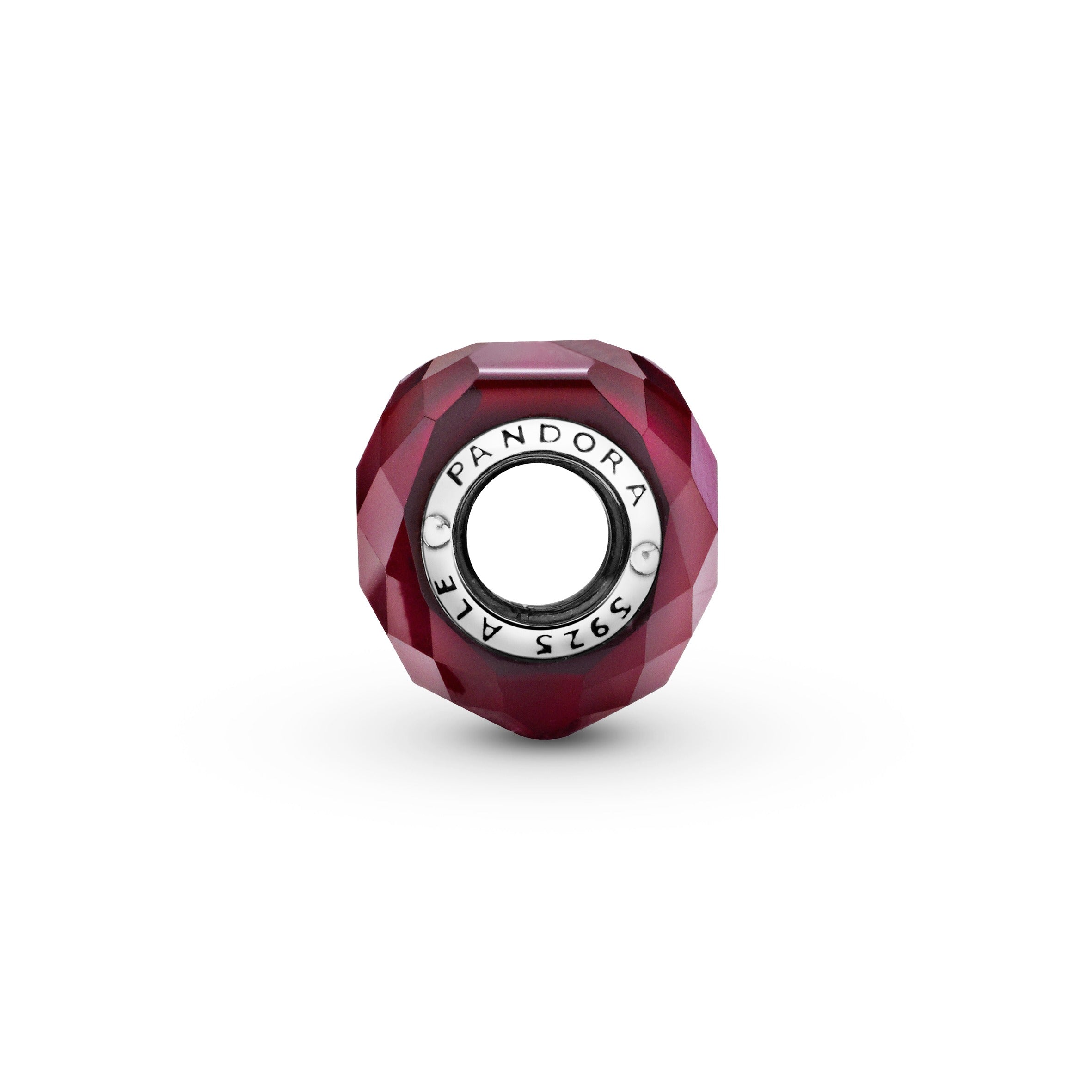 PANDORA Fuchsia Pink Heart Charm Sterling Silver Red Charms Bracelet Charm Jewelry Gift