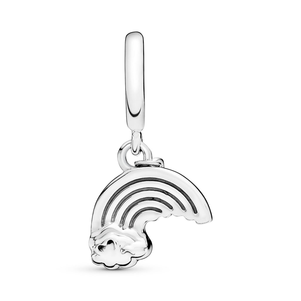 PANDORA Rainbow And Cloud Dangle Charm Cubic Zirconia Silver Charms Bracelet Charm Jewelry Gift