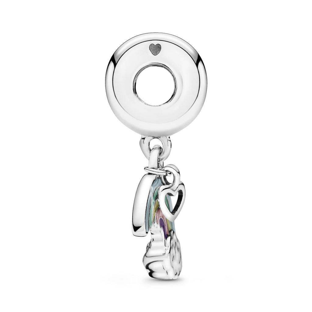 PANDORA Rainbow And Cloud Dangle Charm Cubic Zirconia Silver Charms Bracelet Charm Jewelry Gift