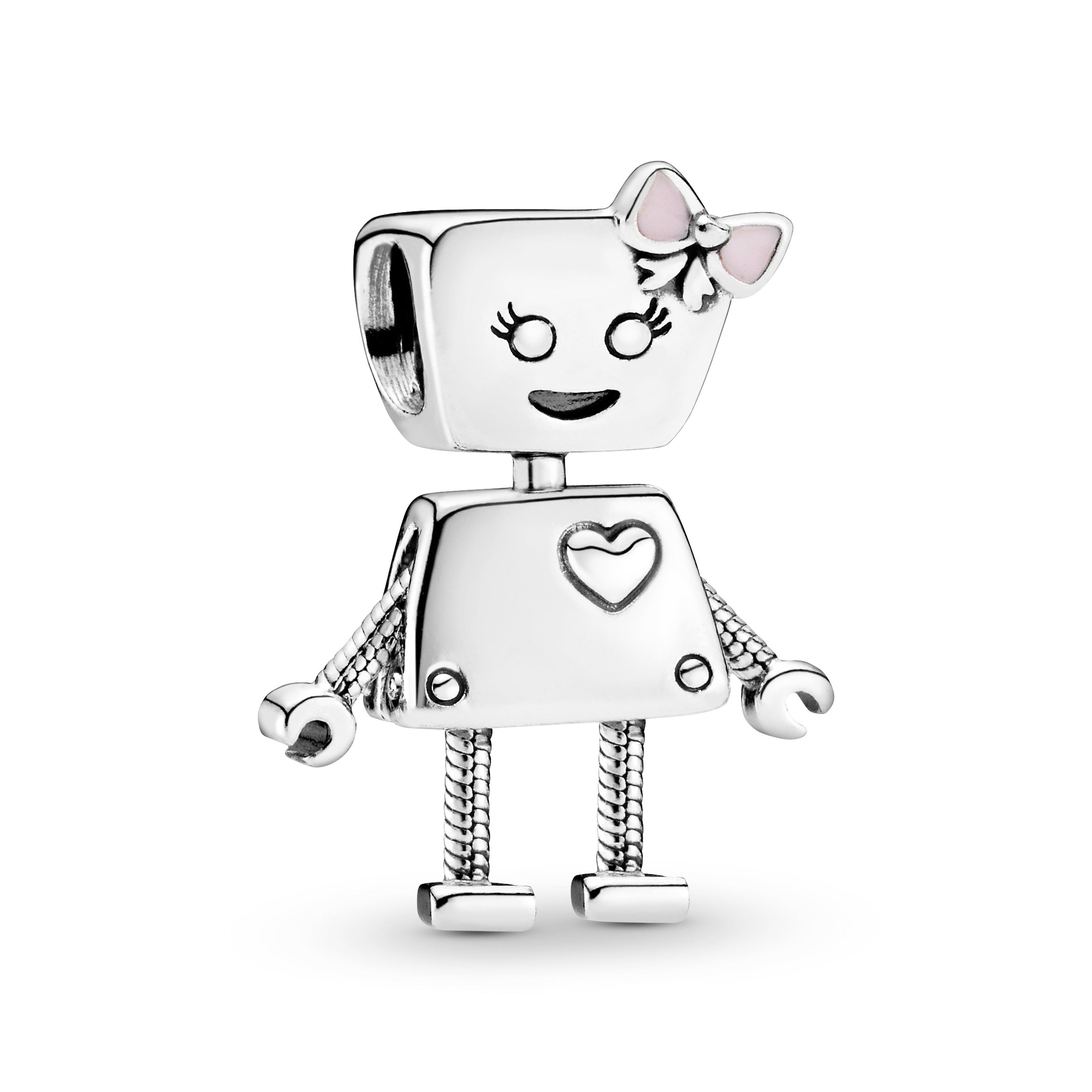 PANDORA Bella Bot Charm Enamel Silver PANDORA Friends Charms Bracelet Charm Jewelry Gift