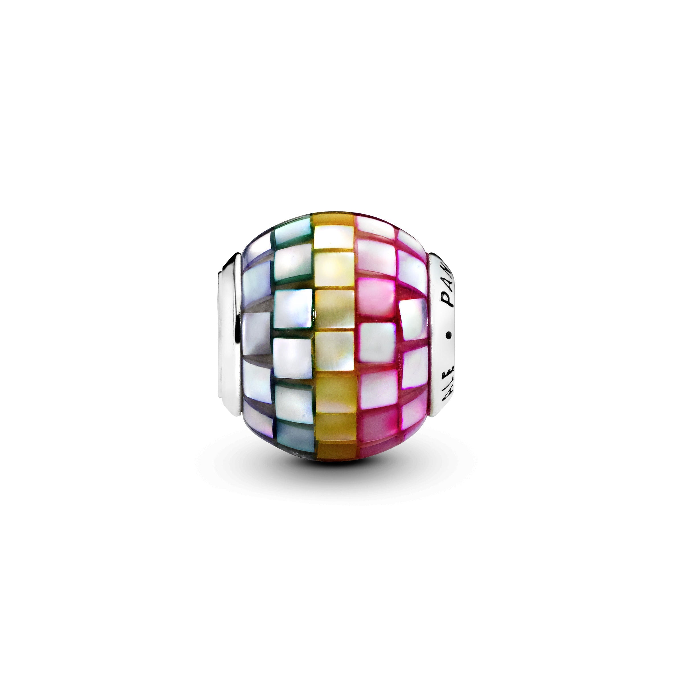 PANDORA Rainbow Mosaic Charm Sterling Silver Multi-colour Charms Bracelet Charm Jewelry Gift