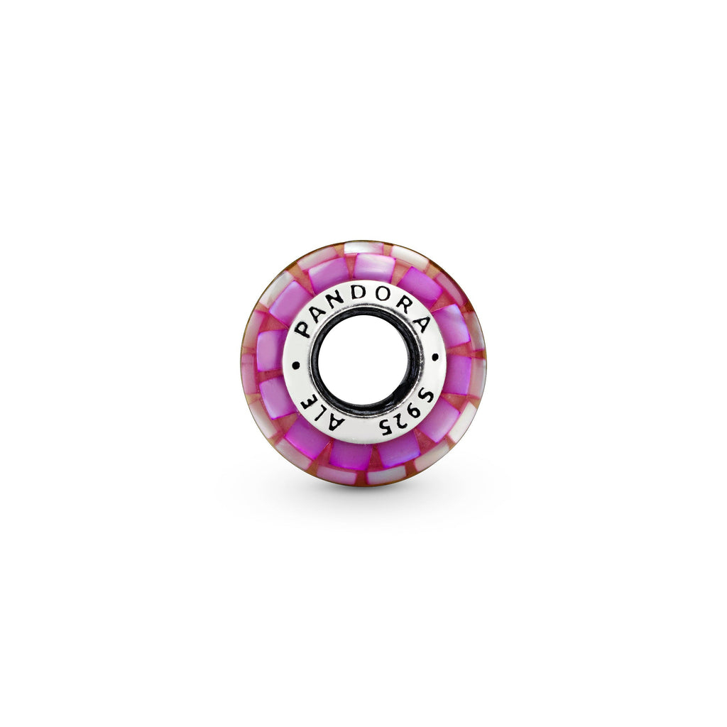 PANDORA Rainbow Mosaic Charm Sterling Silver Multi-colour Charms Bracelet Charm Jewelry Gift