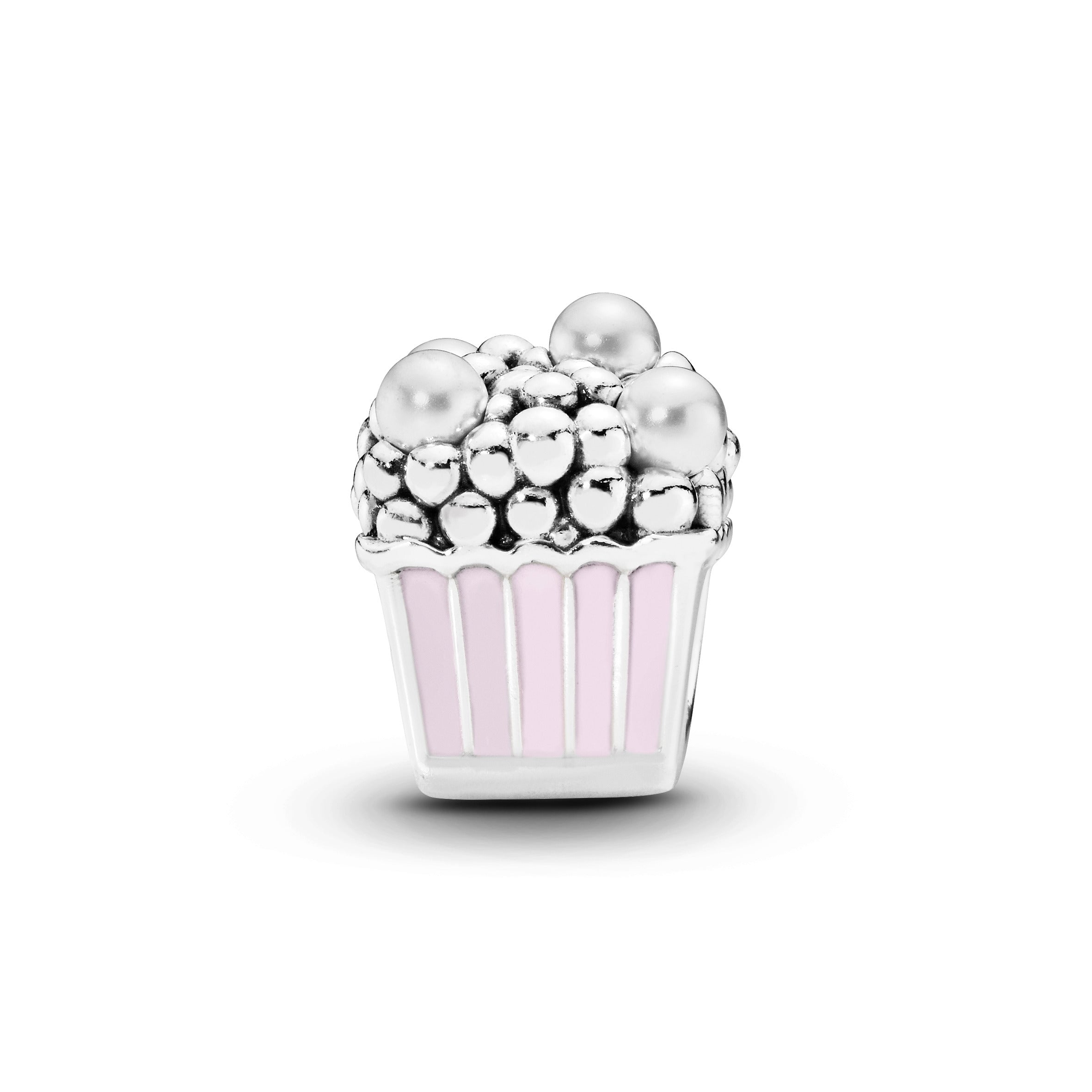 PANDORA Pink Popcorn Charm Enamel Charms Bracelet Charm Jewelry Gift