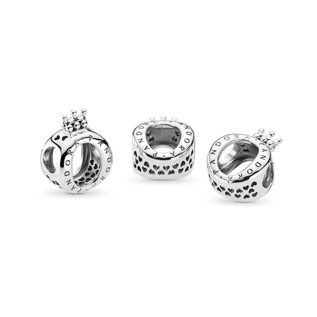 PANDORA Crown O Logo Charm Sterling Silver Charms Bracelet Charm Jewelry Gift