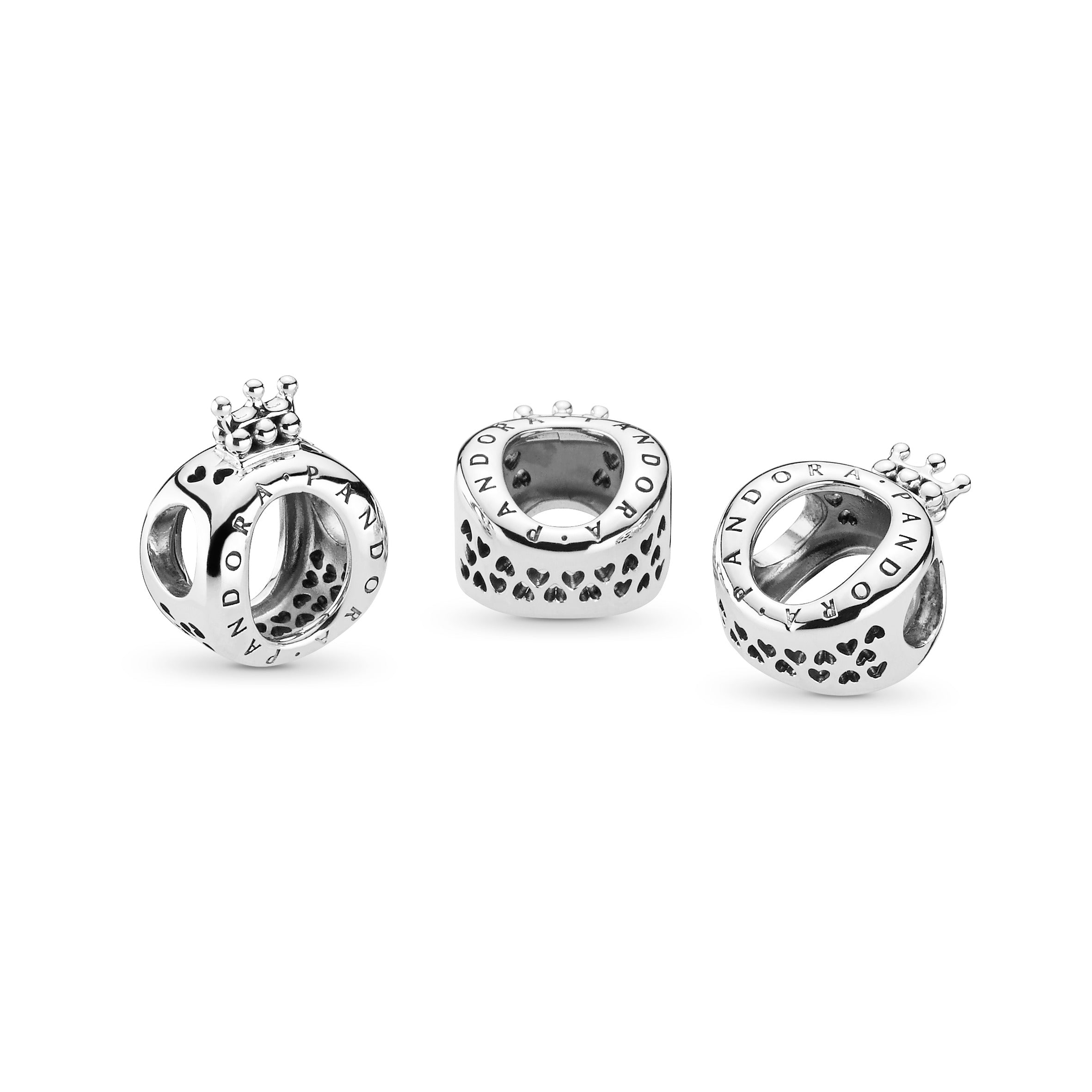 PANDORA Crown O Logo Charm Sterling Silver Charms Bracelet Charm Jewelry Gift