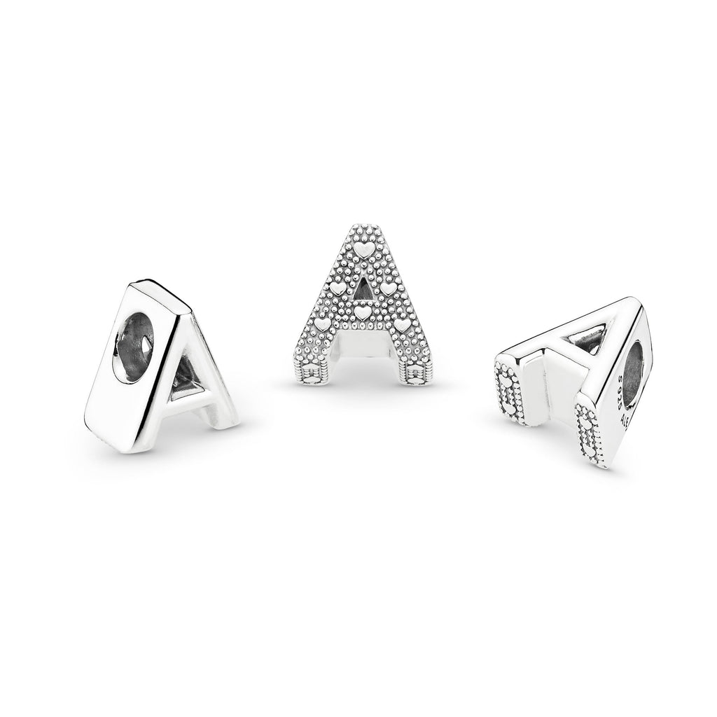 PANDORA Letter A Alphabet Charm Sterling Silver Charms Bracelet Charm Jewelry Gift
