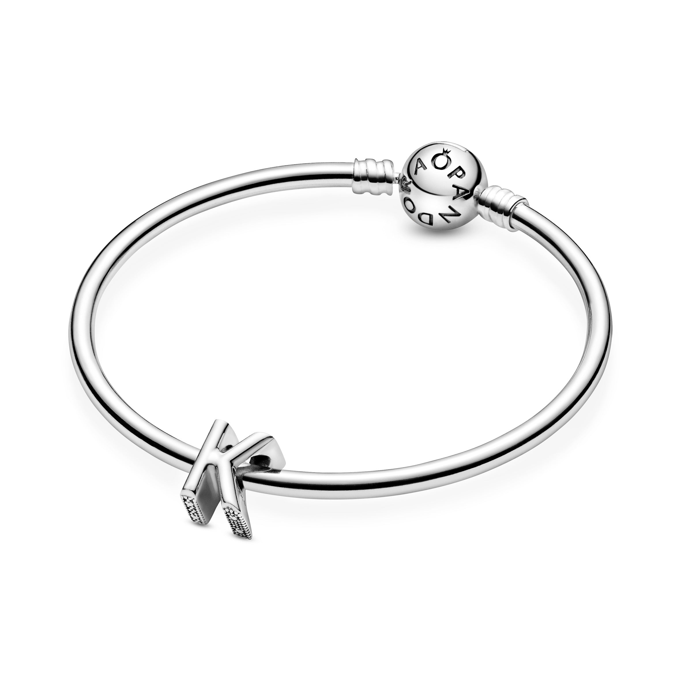 PANDORA Letter K Alphabet Charm Sterling Silver Charms Bracelet Charm Jewelry Gift