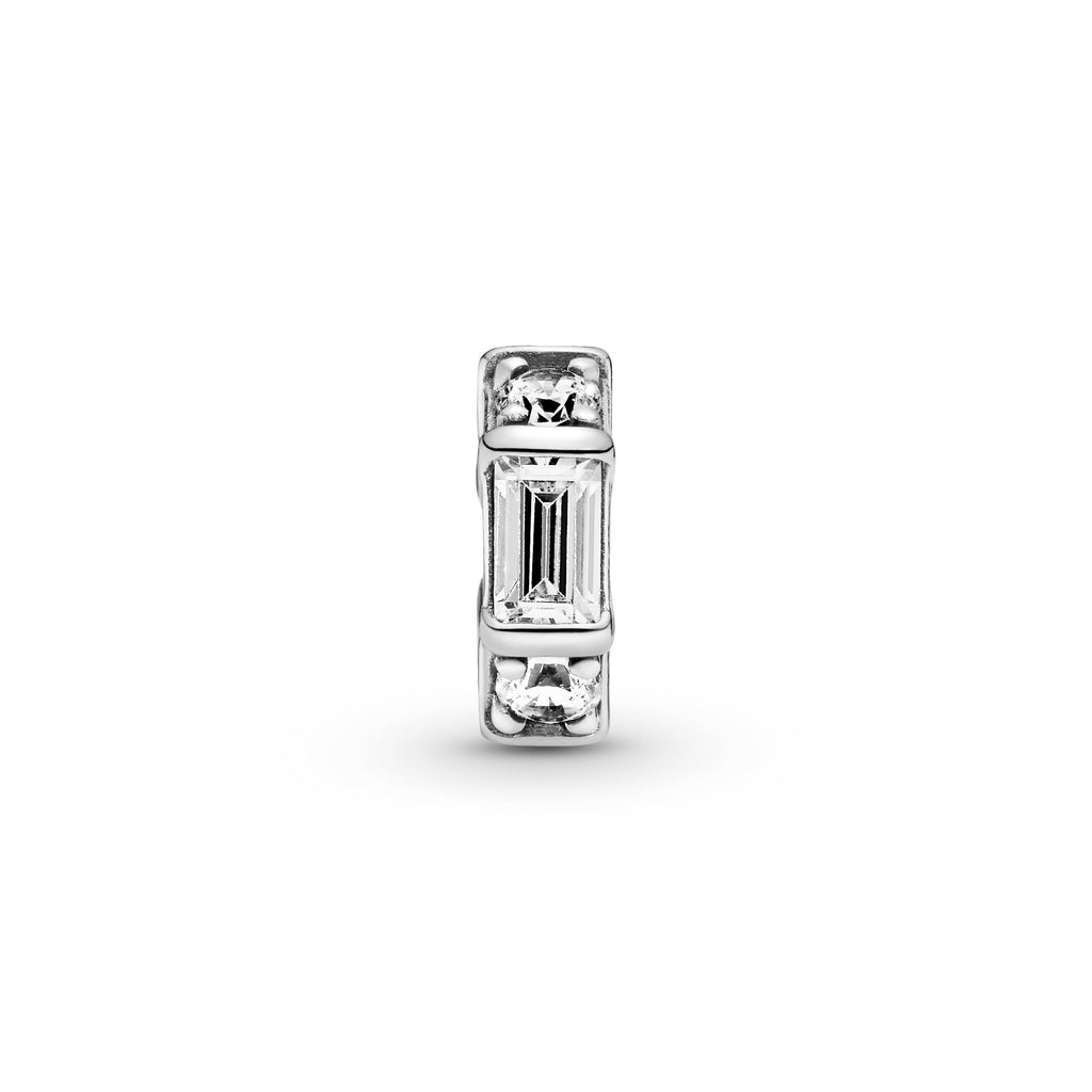PANDORA Clear Ice Cube Spacer Charm Cubic Zirconia Charms Bracelet Charm Jewelry Gift