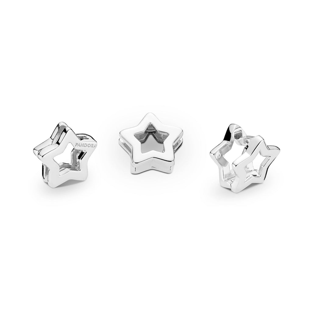 PANDORA Reflexions Star Clip Charm Sterling Silver Nature Charms Bracelet Charm Jewelry Gift