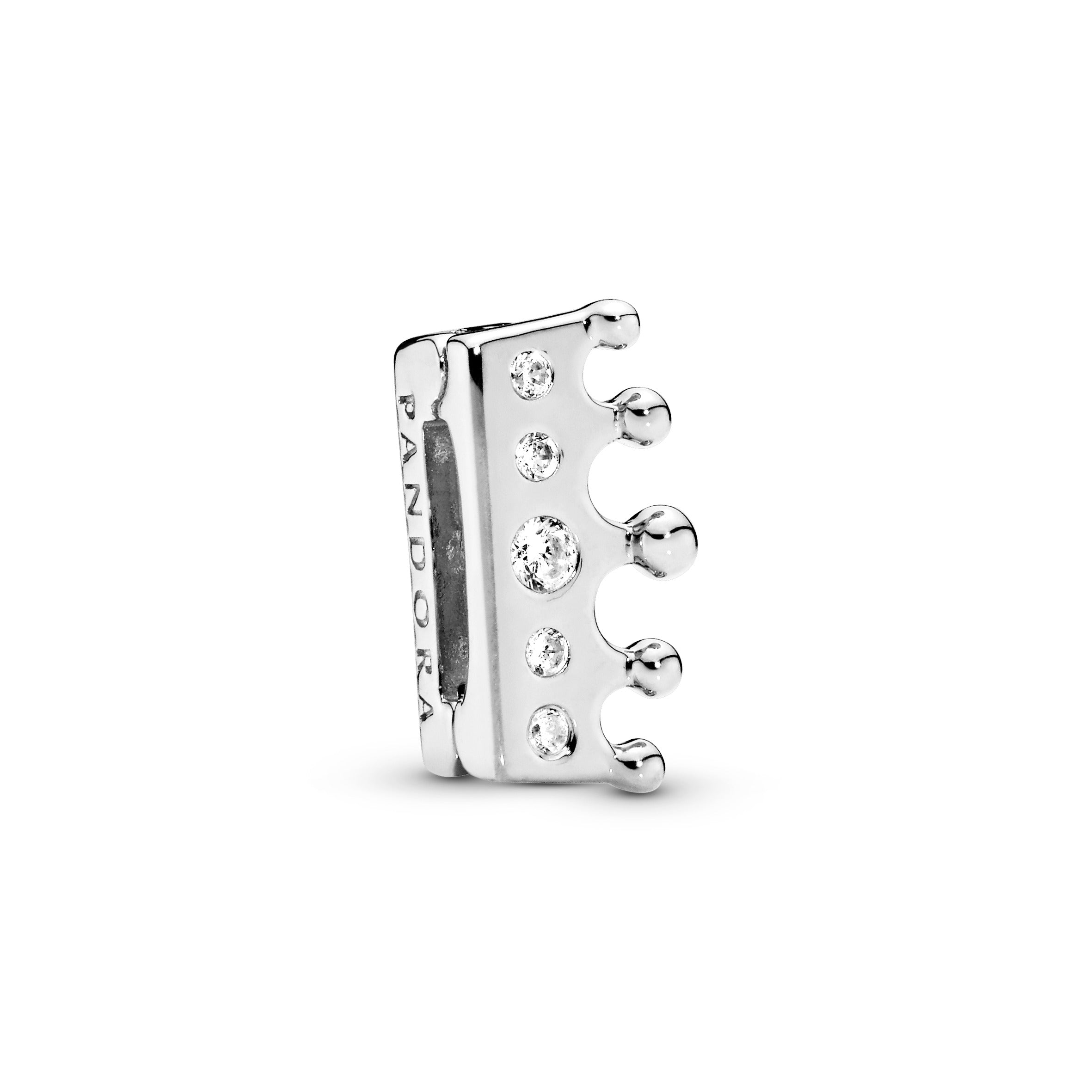 PANDORA Crown Clip Charm Cubic Zirconia Silver Charms Bracelet Charm Jewelry Gift