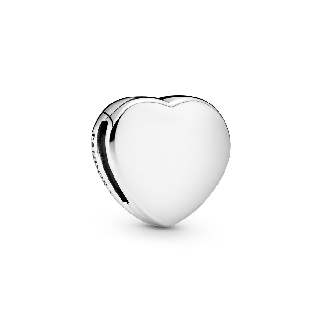 PANDORA Simple Heart Clip Charm Sterling Silver Love Charms Bracelet Charm Jewelry Gift