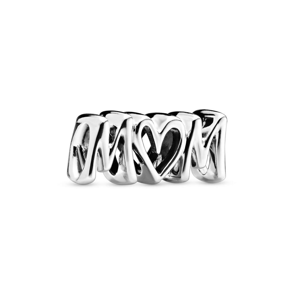 PANDORA Mum Script Charm Sterling Silver Charms Bracelet Charm Jewelry Gift