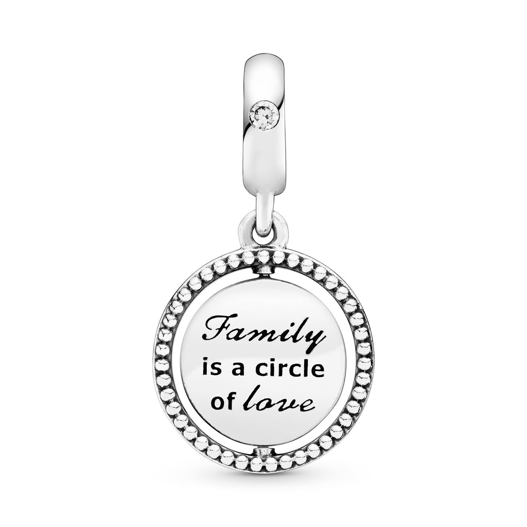 PANDORA Spinning Family Tree Dangle Charm Enamel White Charms Bracelet Charm Jewelry Gift