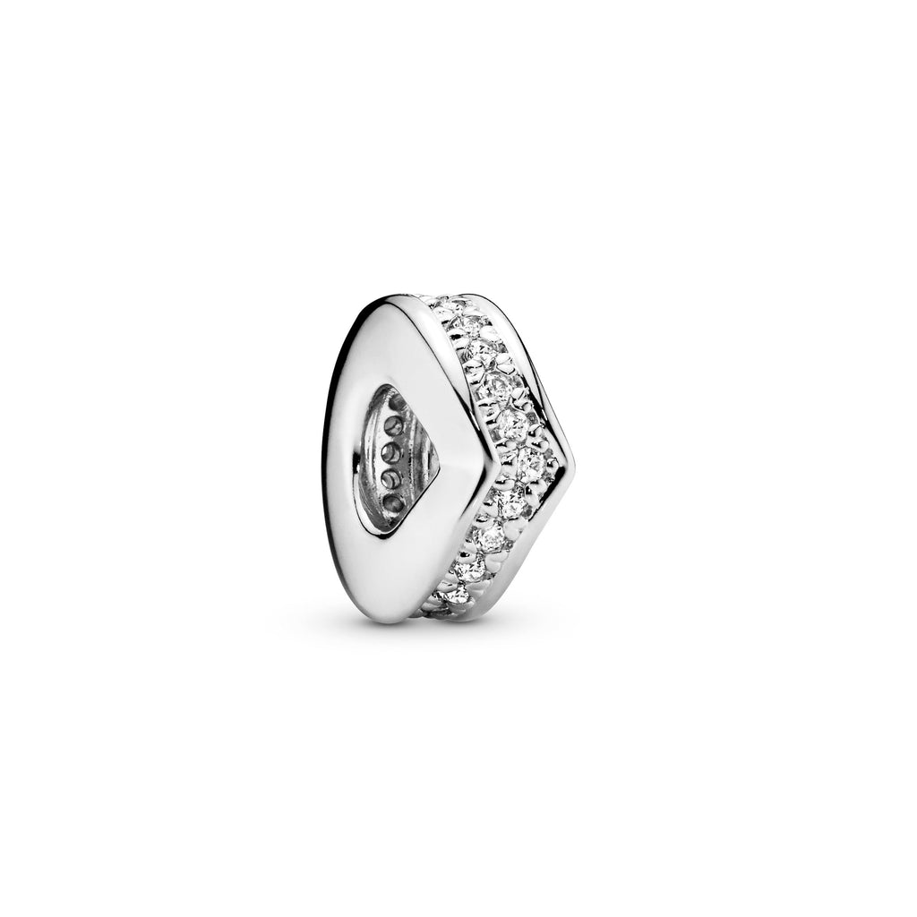 PANDORA Sparkling Wishbone Spacer Charm Cubic Zirconia Charms Bracelet Charm Jewelry Gift