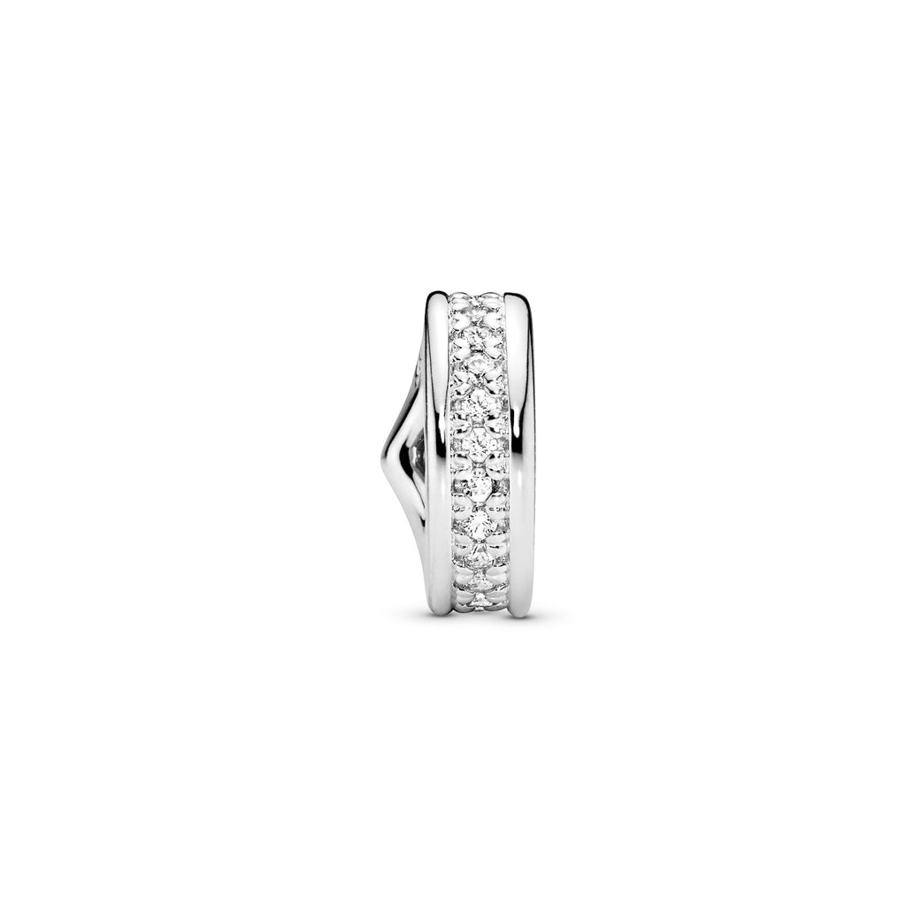 PANDORA Sparkling Wishbone Spacer Charm Cubic Zirconia Charms Bracelet Charm Jewelry Gift