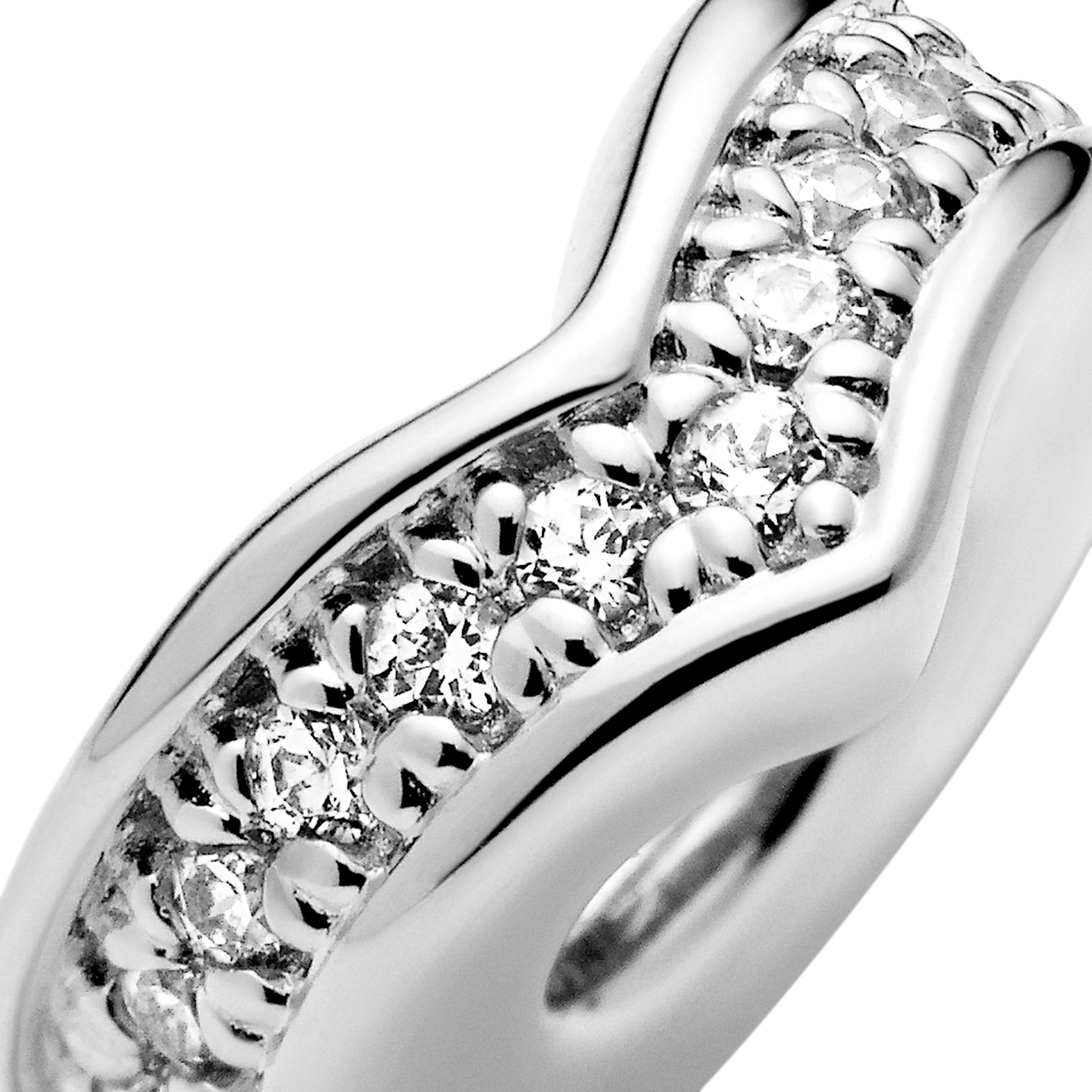 PANDORA Sparkling Wishbone Spacer Charm Cubic Zirconia Charms Bracelet Charm Jewelry Gift
