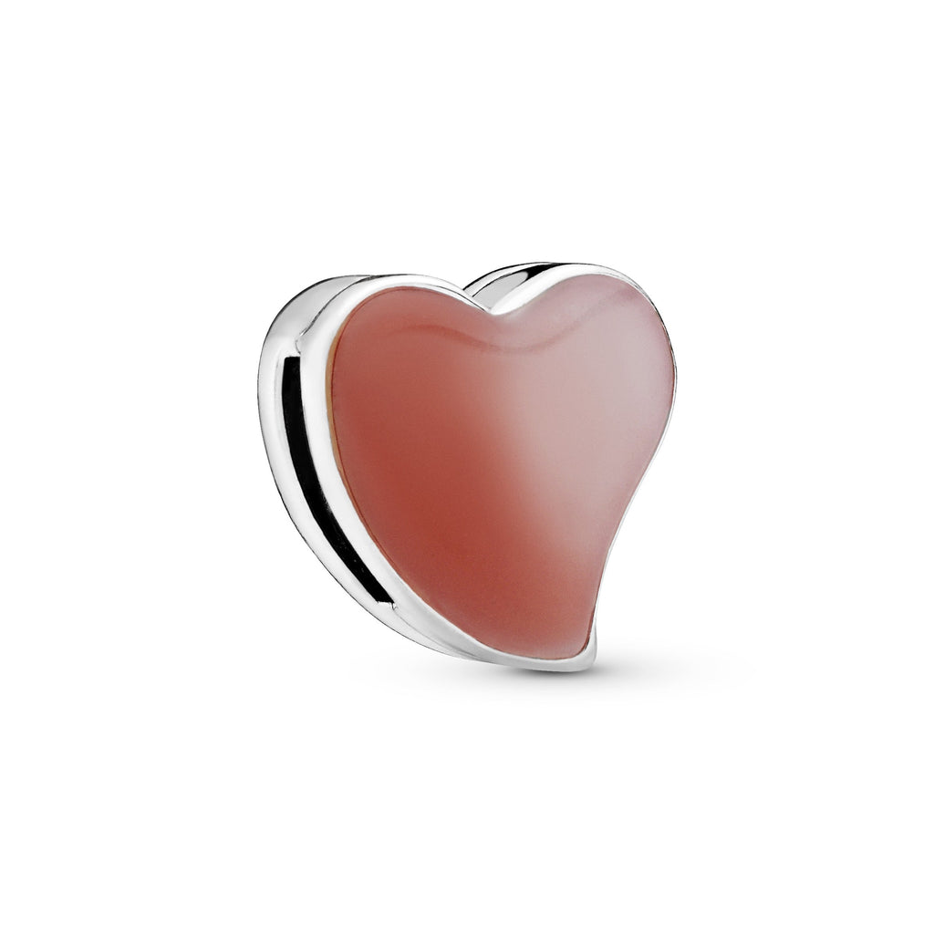 PANDORA Asymmetrical Heart Clip Charm Enamel Charms Bracelet Charm Jewelry Gift