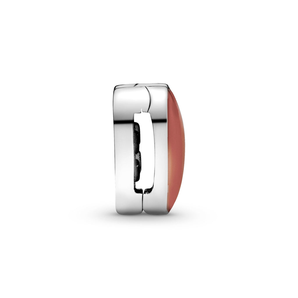 PANDORA Asymmetrical Heart Clip Charm Enamel Charms Bracelet Charm Jewelry Gift