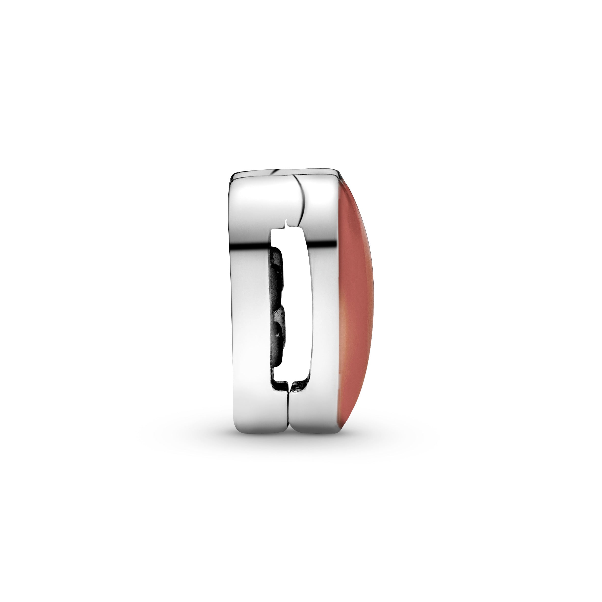 PANDORA Asymmetrical Heart Clip Charm Enamel Charms Bracelet Charm Jewelry Gift