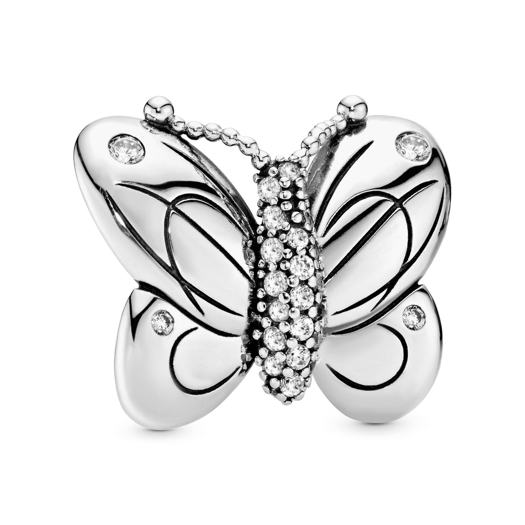 PANDORA Oversized Butterfly Clip Charm Cubic Zirconia Charms Bracelet Charm Jewelry Gift