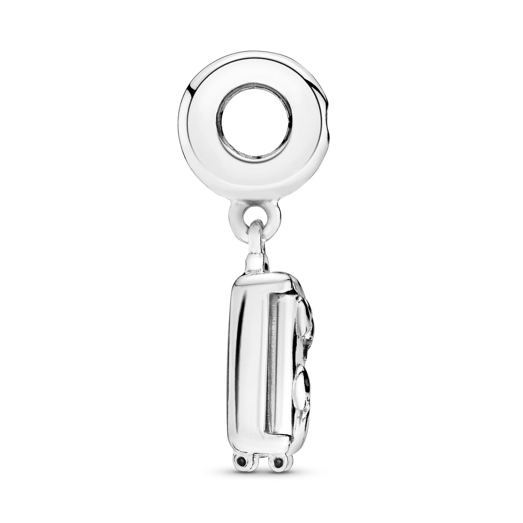 PANDORA Suitcase Dangle Charm Cubic Zirconia Silver Charms Bracelet Charm Jewelry Gift