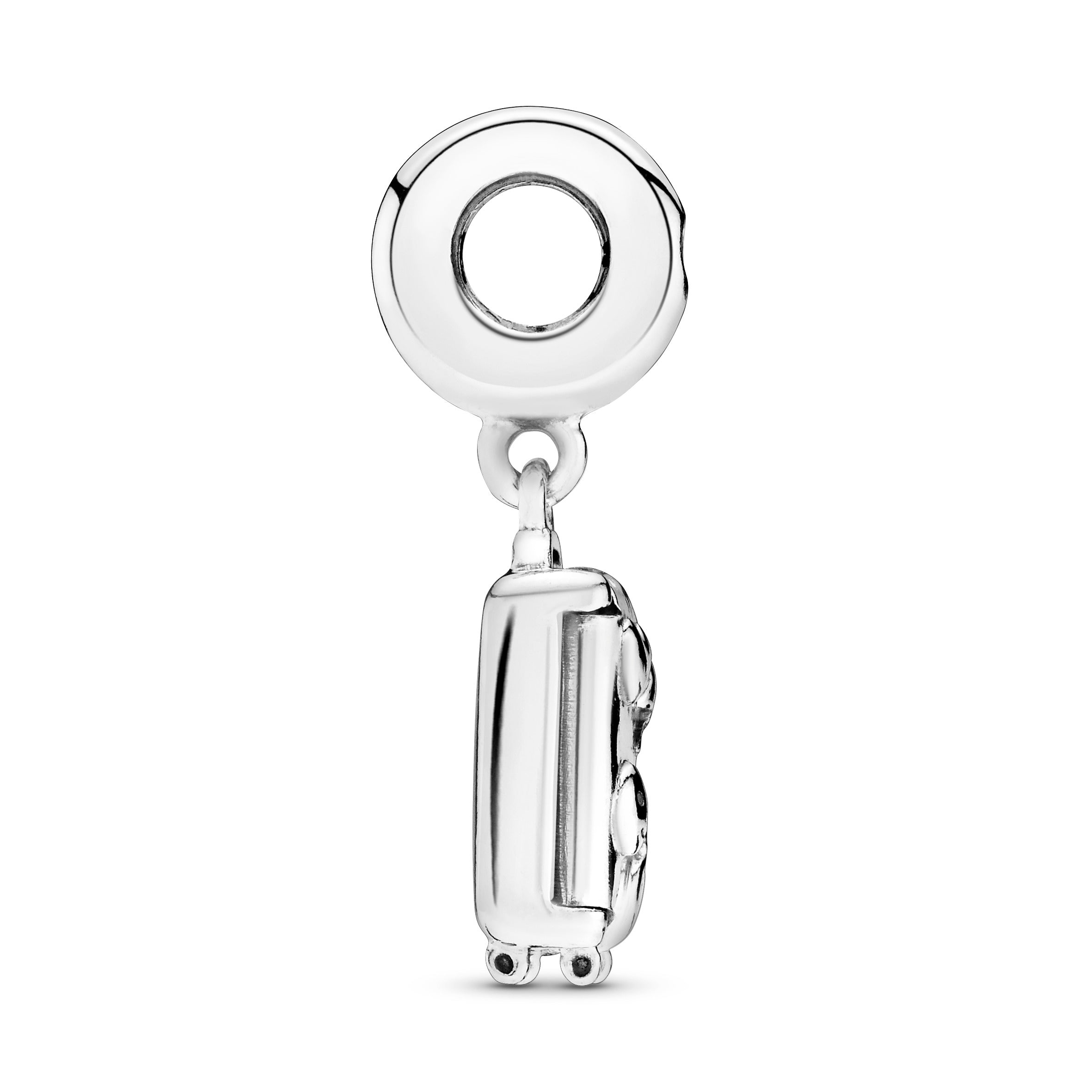 PANDORA Suitcase Dangle Charm Cubic Zirconia Silver Charms Bracelet Charm Jewelry Gift