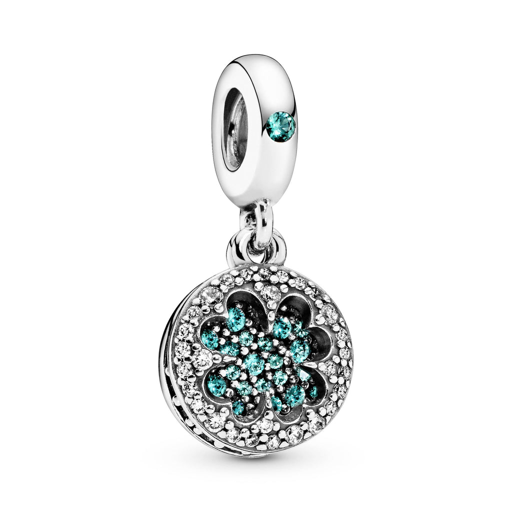 PANDORA Lucky Four Leaf Clover Dangle Charm Sterling Silver Charms Bracelet Charm Jewelry Gift