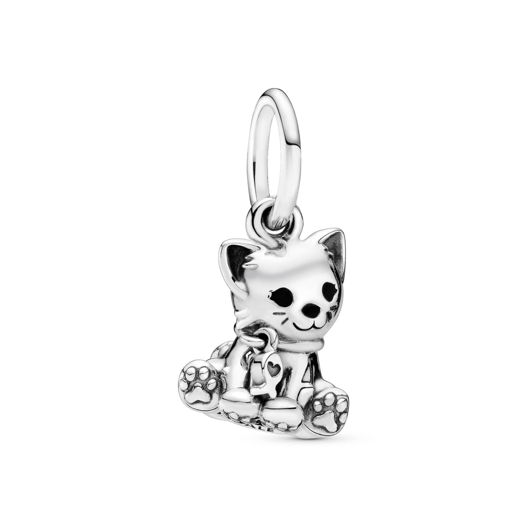 PANDORA Kitty-Cat Dangle Charm Sterling Silver Charms Bracelet Charm Jewelry Gift