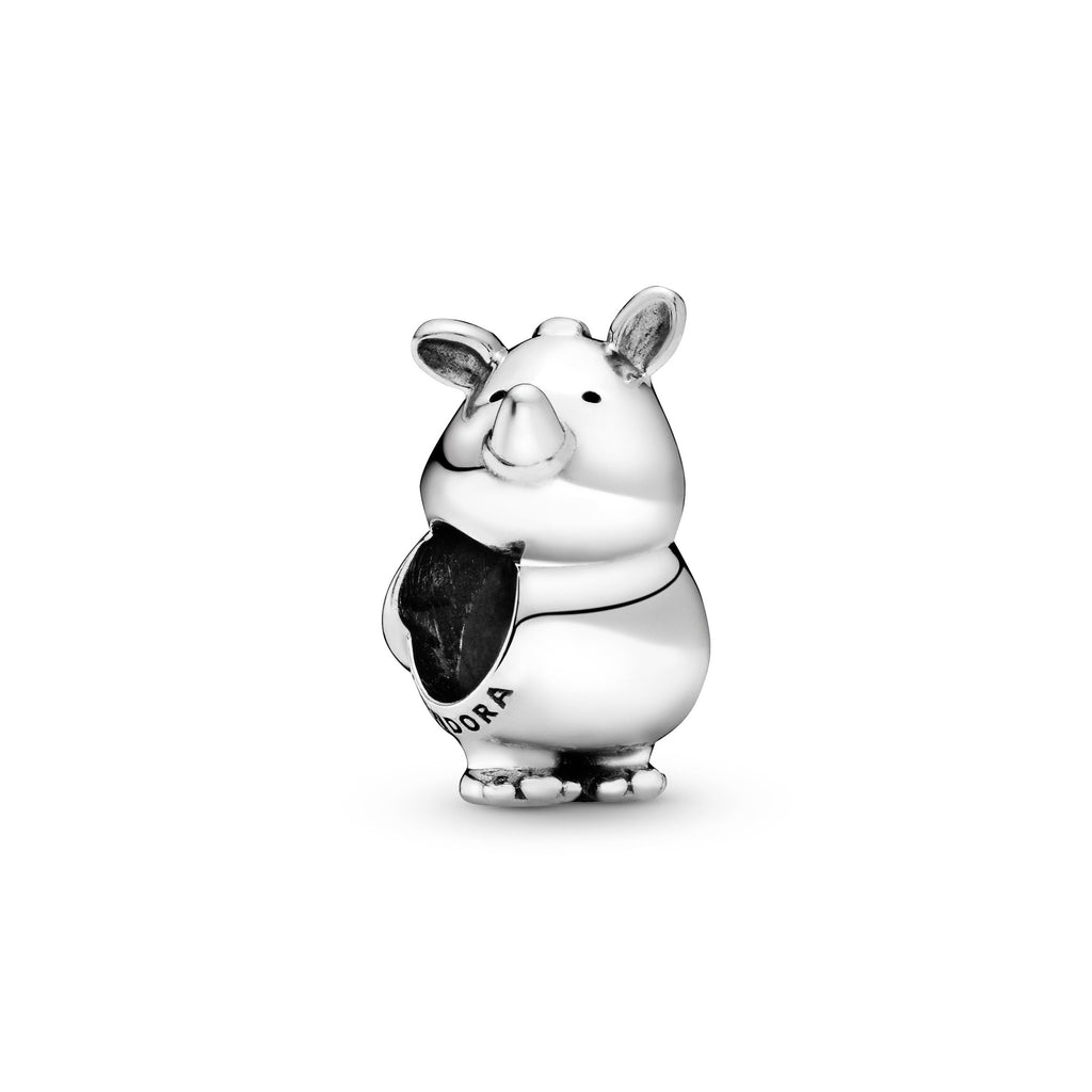 PANDORA Rino The Rhinoceros Charm Sterling Silver Charms Bracelet Charm Jewelry Gift