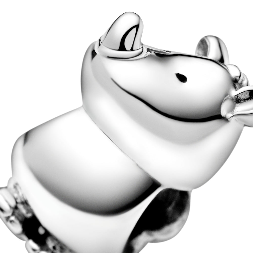 PANDORA Rino The Rhinoceros Charm Sterling Silver Charms Bracelet Charm Jewelry Gift